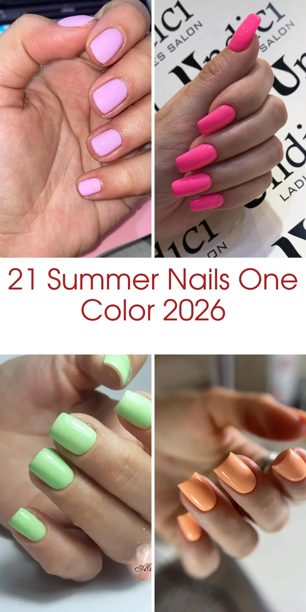 21 Summer Nails One Color 2026: Bright And Chic Manicure Ideas To Copy This Season