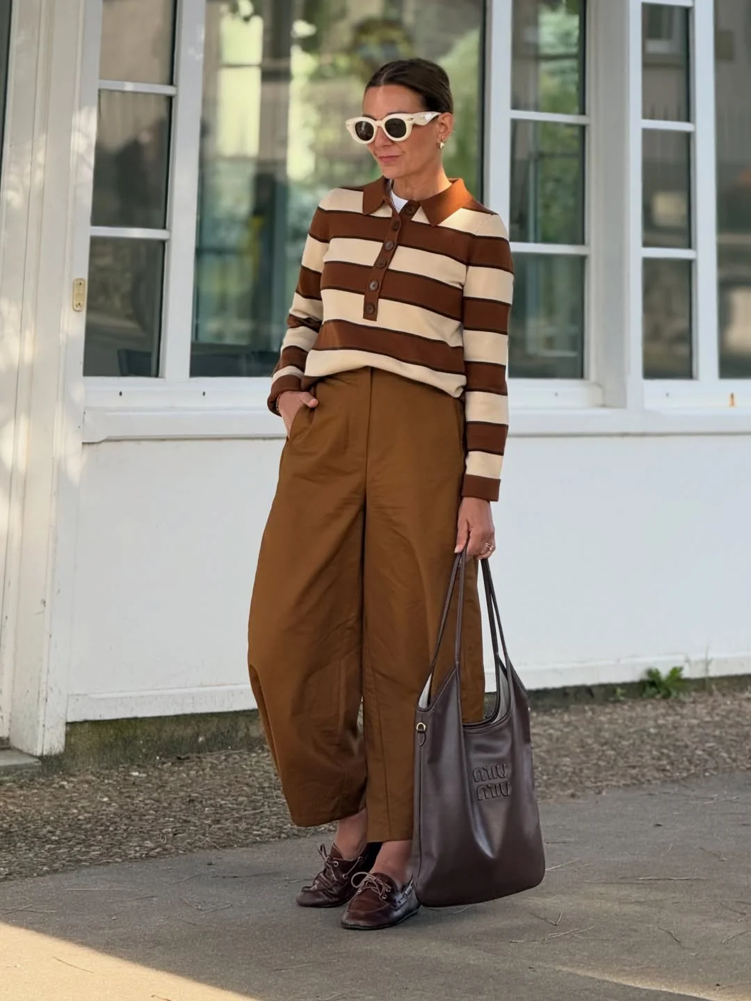 early fall outfits ideas 2026 Chocolate Brown Layers With Relaxed Tailoring