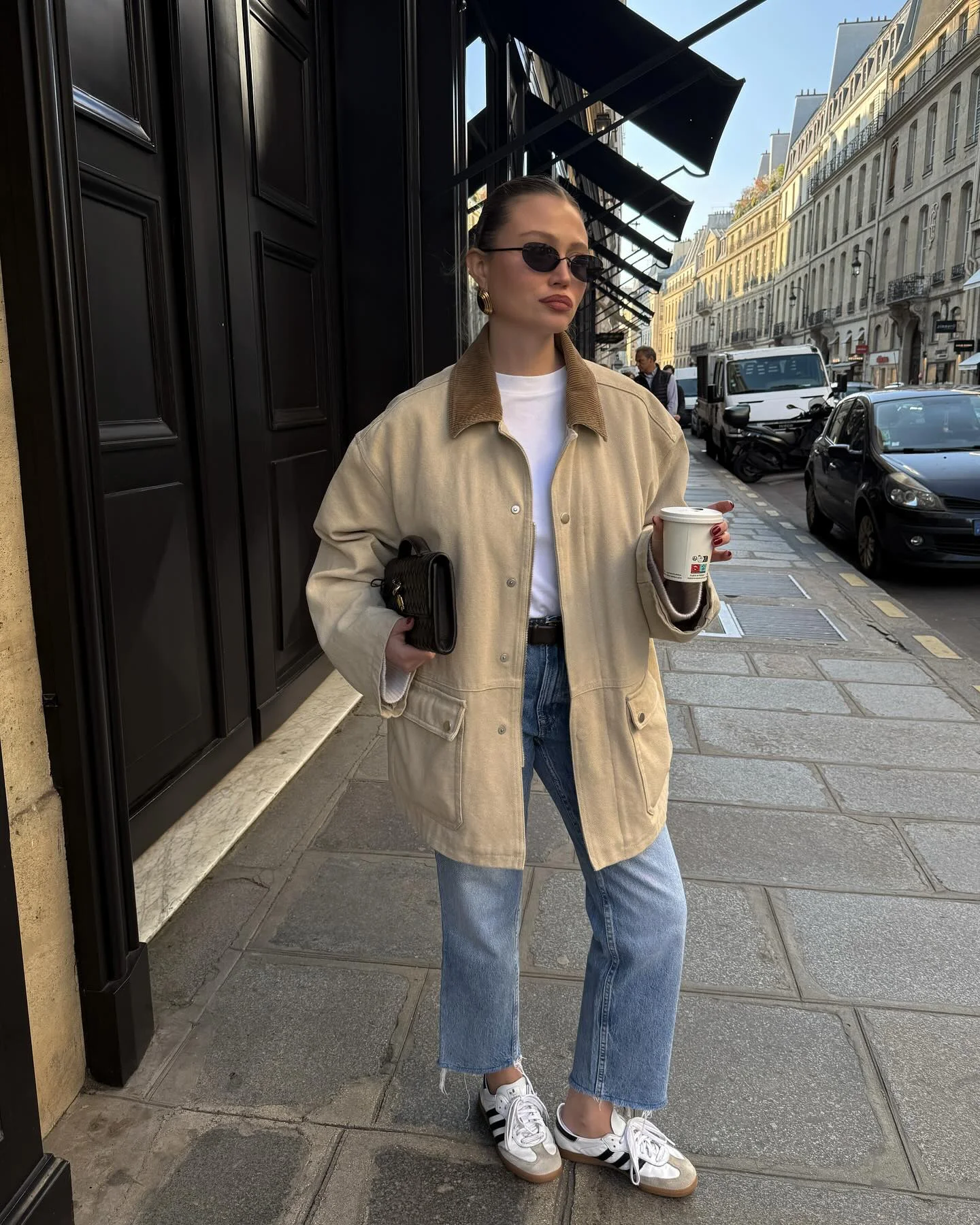 fall outfits with sneakers 2026 Parisian Minimalism With Relaxed Denim And Retro Sneakers