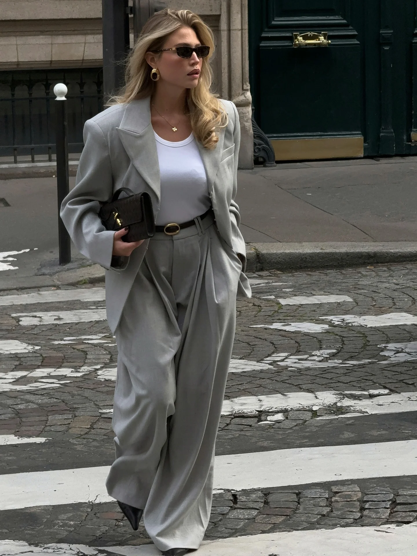 fall work outfits 2026 Soft Gray Tailoring With A Modern Power-Dressing Twist