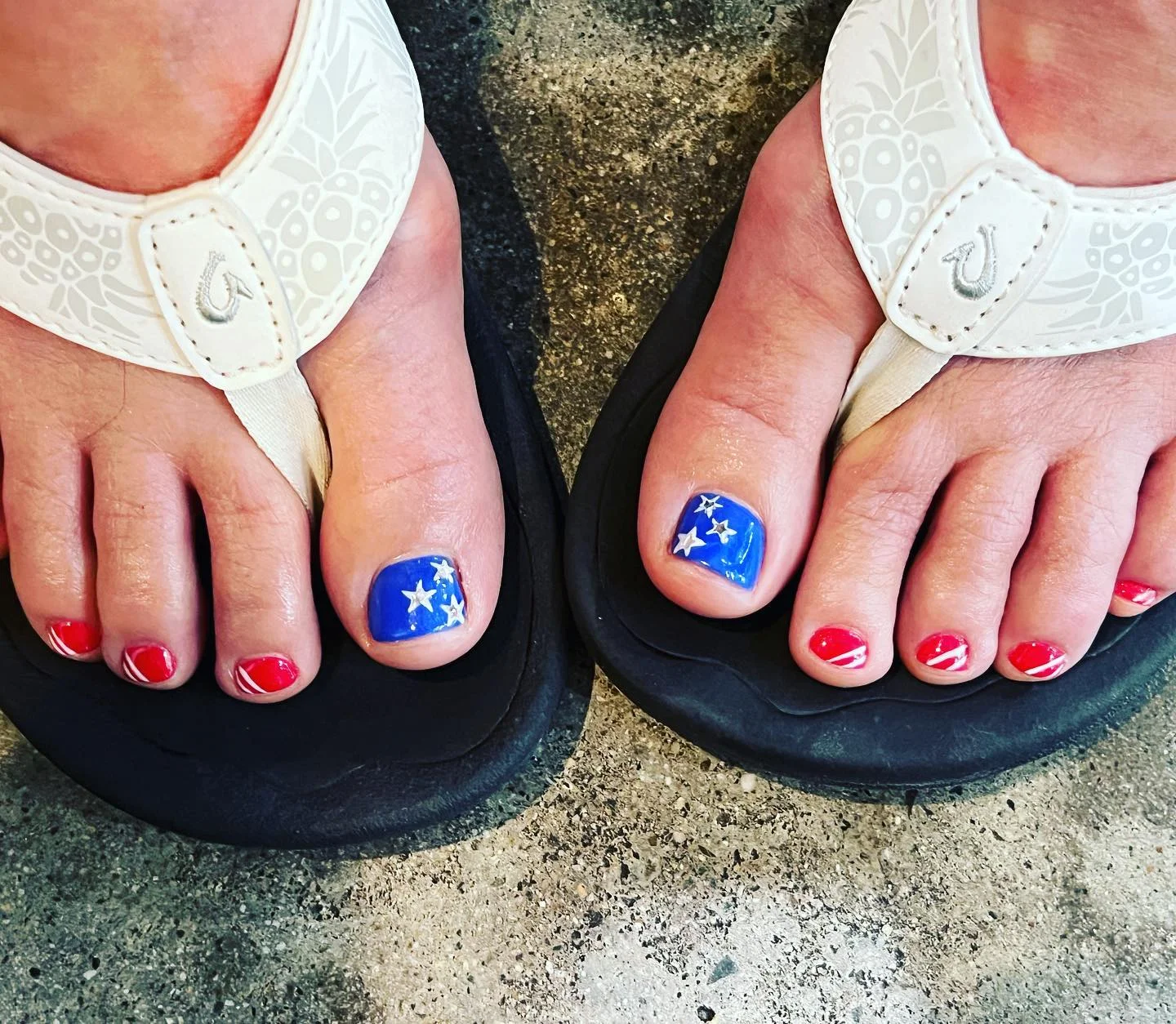 july toe nails design - summer ideas 2026 Patriotic Starburst Toe Nails For Long Summer Weekends
