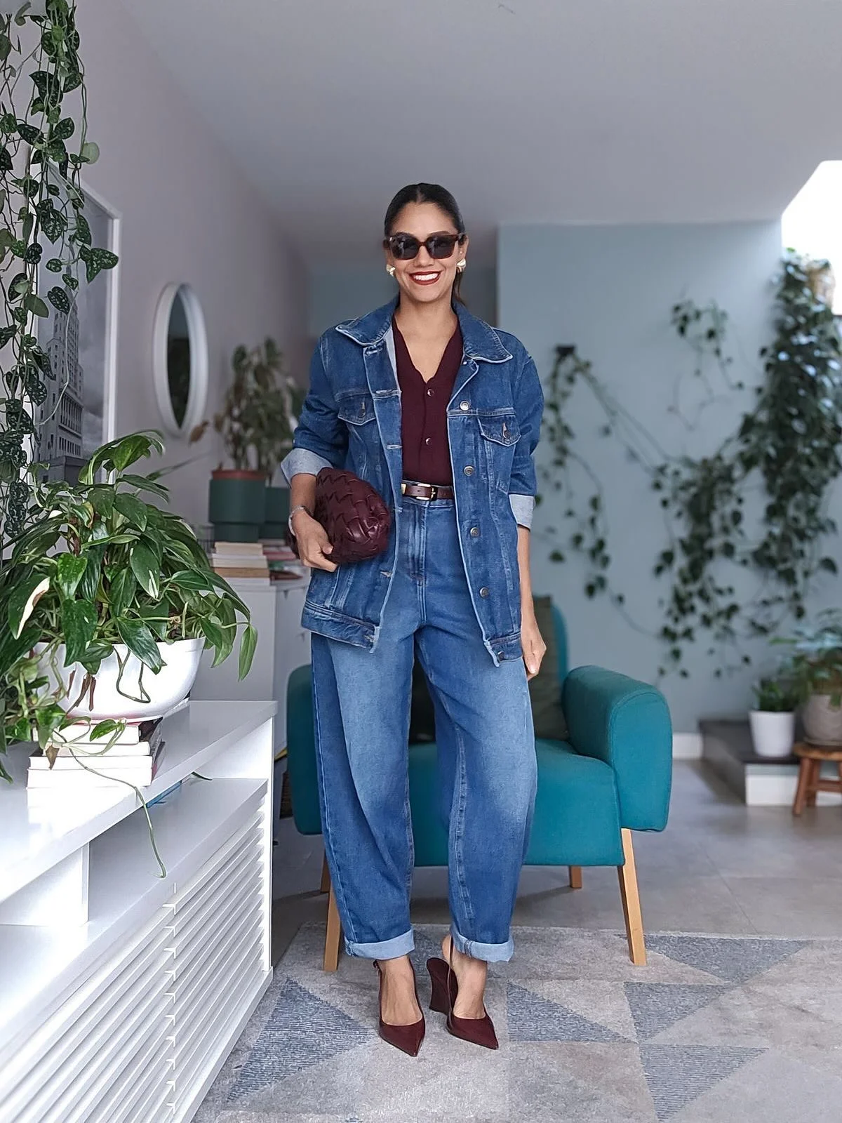 fall outfits with jeans jacket 2026 Elevated Denim With Rich Autumn Accents