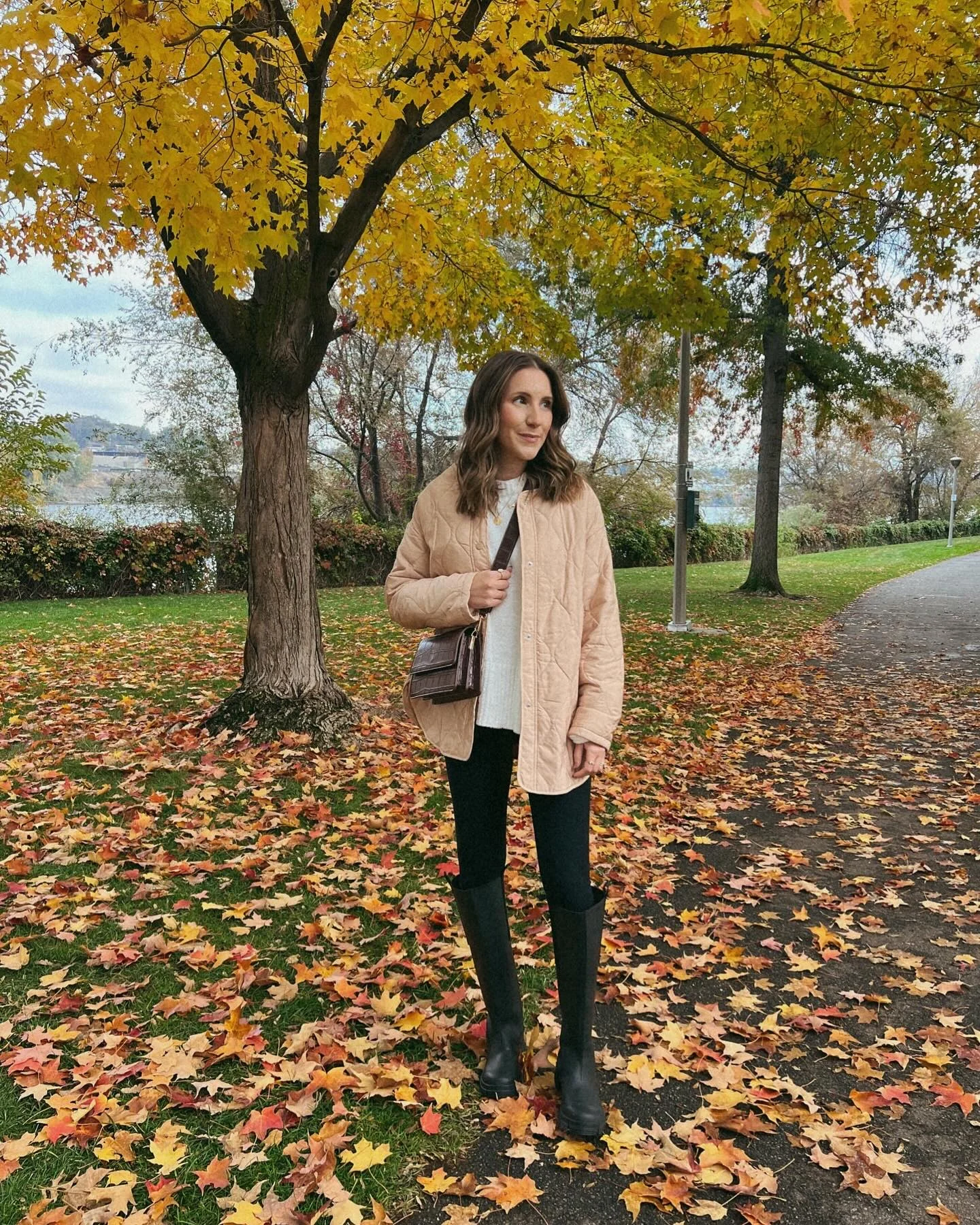 fall outfits with leggings 2026 Leggings And Tall Boots For Elevated Autumn Style
