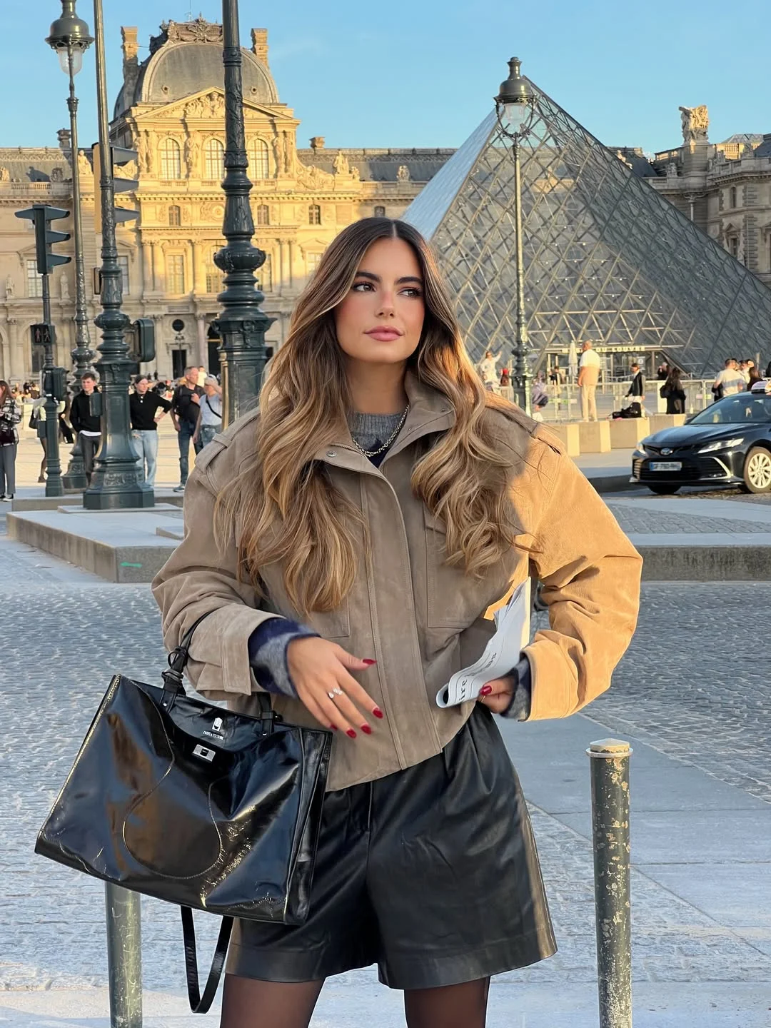 fall outfits with tights 2026 Leather Shorts And Relaxed Outerwear For Contemporary Luxury