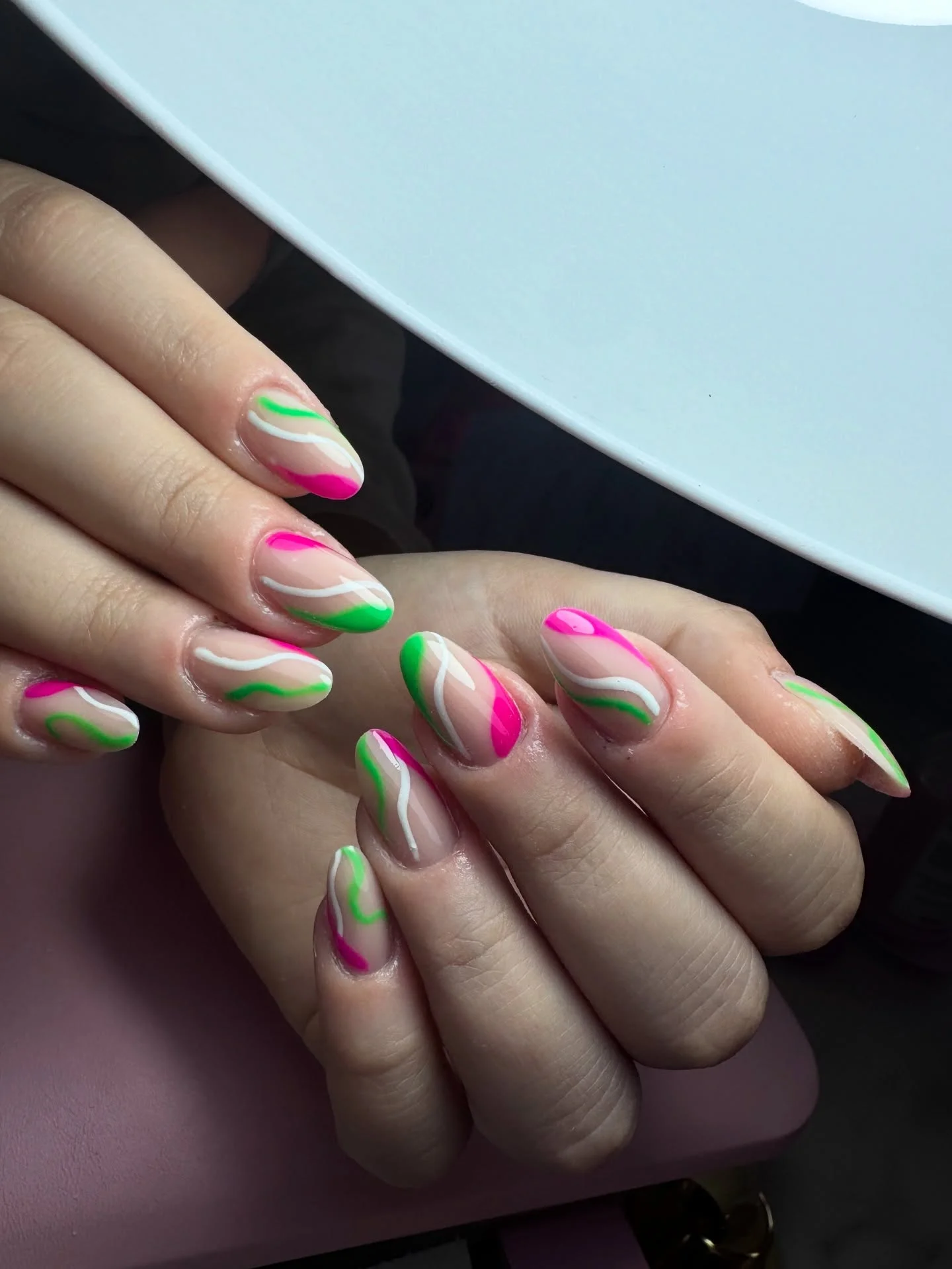 june manicure ideas 2026 Neon Wave Summer Energy