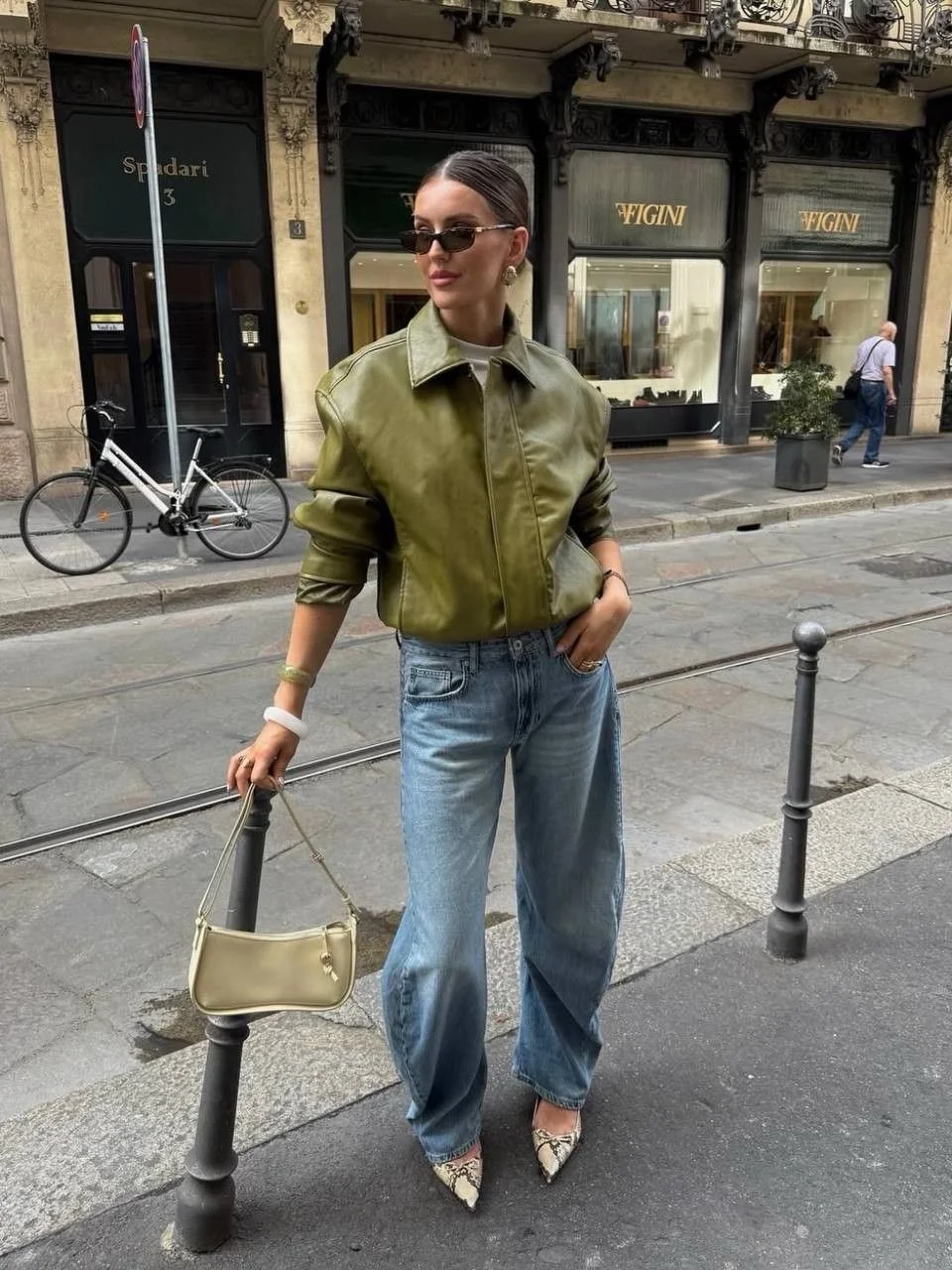 new trends fall fashion 2026 Olive Leather Jackets Become The New Neutral