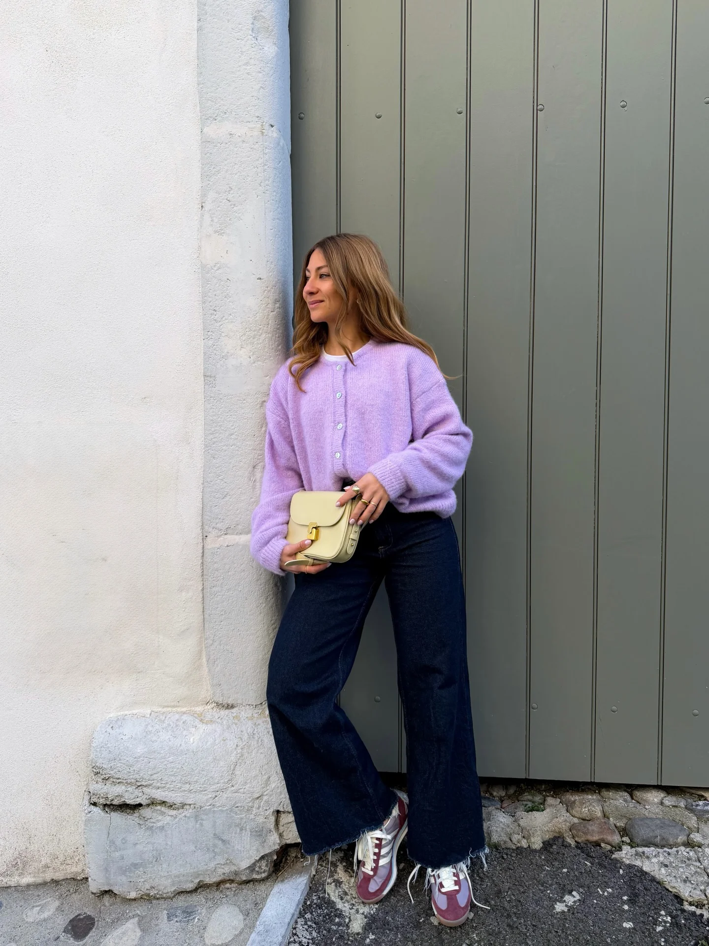 summer to fall outfits 2026 Soft Lavender Knits Meet Everyday Denim