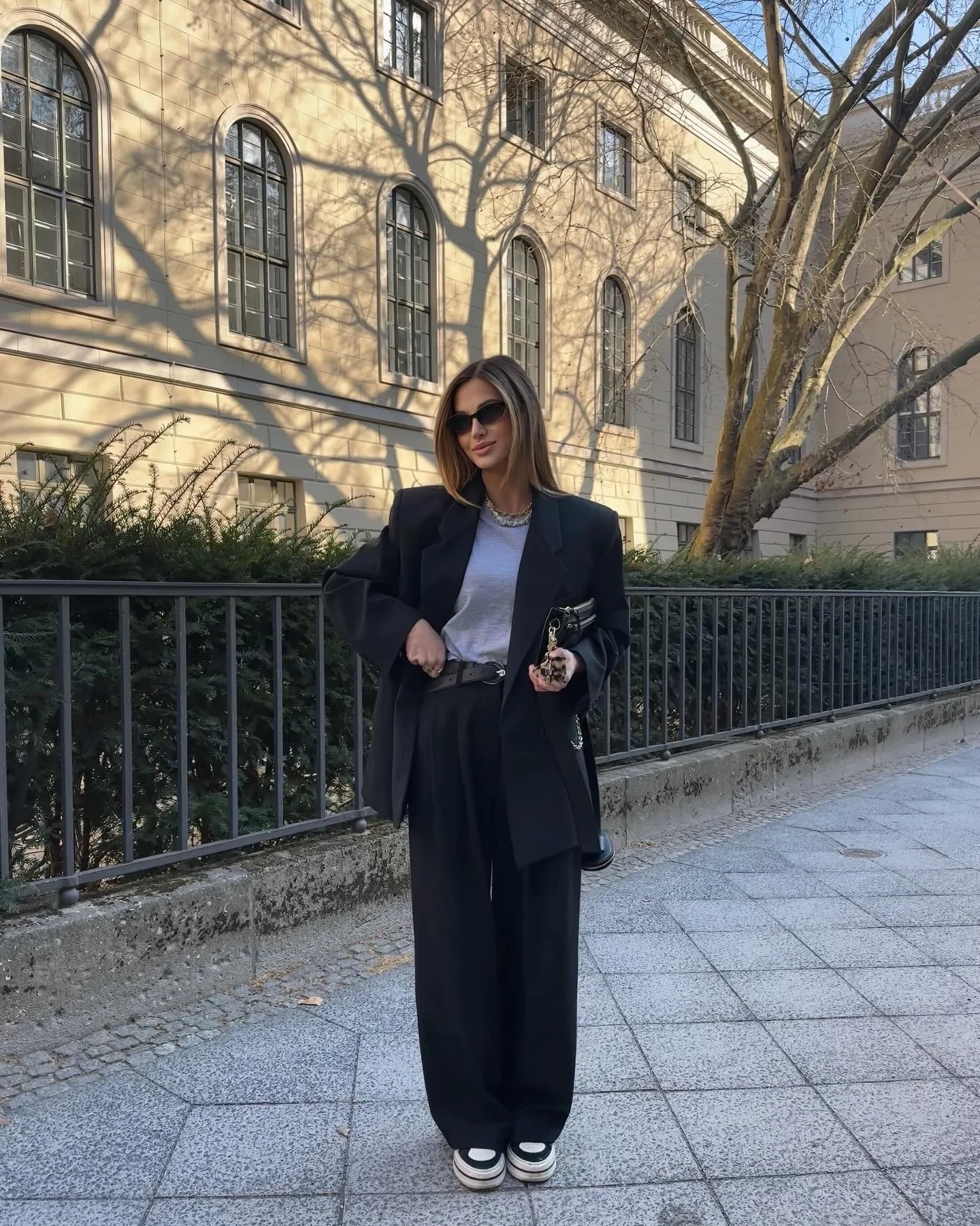 cute fall blazer outfits 2026 Monochrome Tailoring With A Relaxed Streetwear Twist