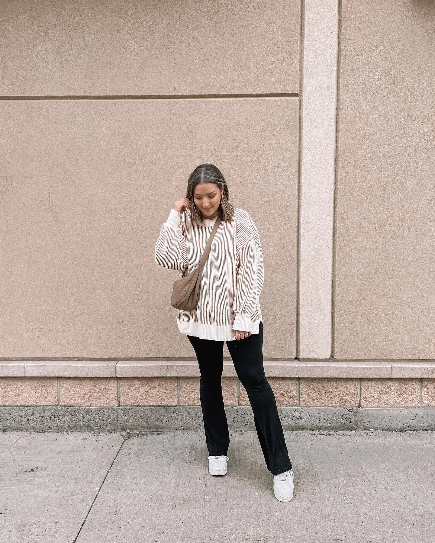 fall outfits with leggings 2026 Relaxed Knitwear And Flared Leggings For Everyday Comfort