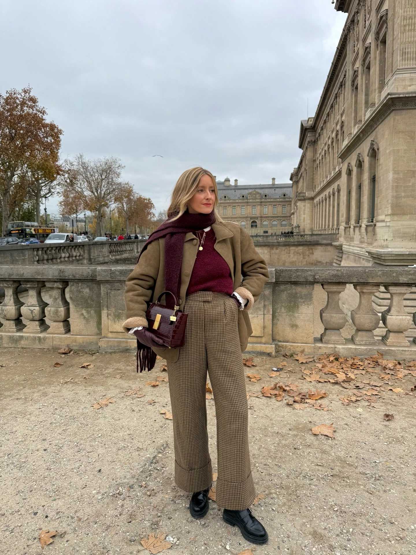 fall office outfits for women 2026 Rich Burgundy Layers For Crisp Autumn Mornings