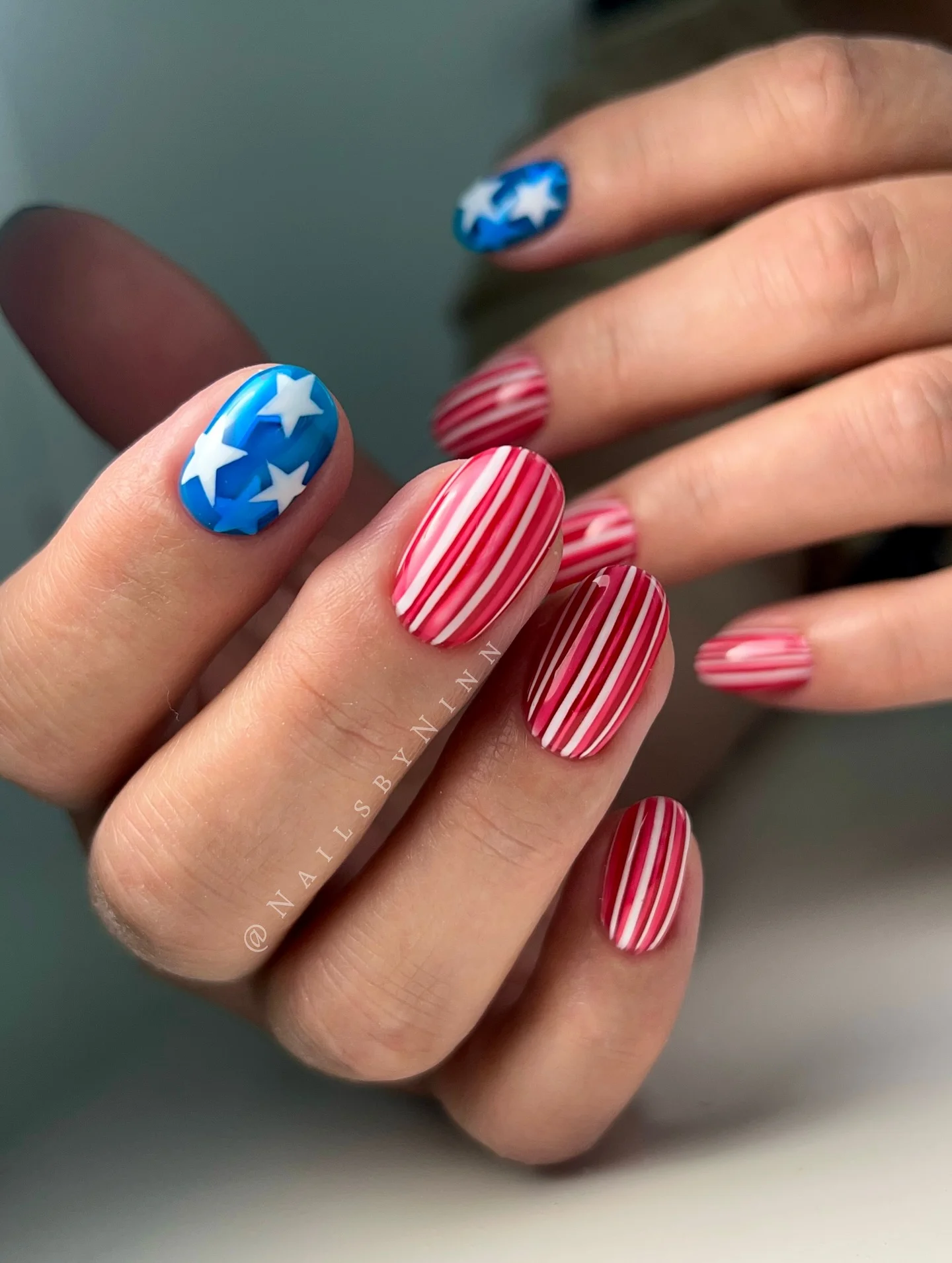 july nails design ideas 2026 Patriotic Stripes And Stars With A Modern Graphic Finish