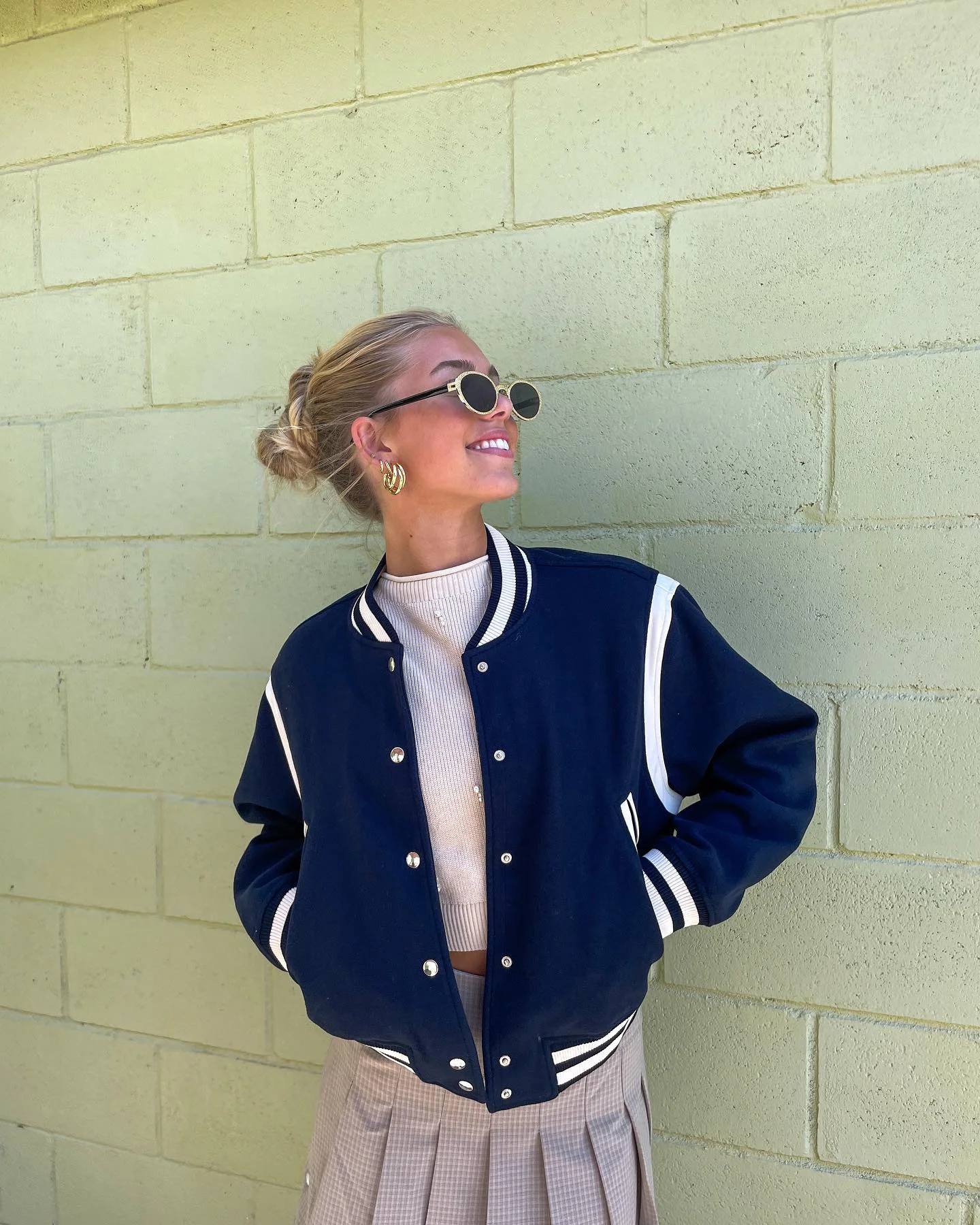 back to school outfits 2026 Varsity Jacket Revival With Preppy Appeal