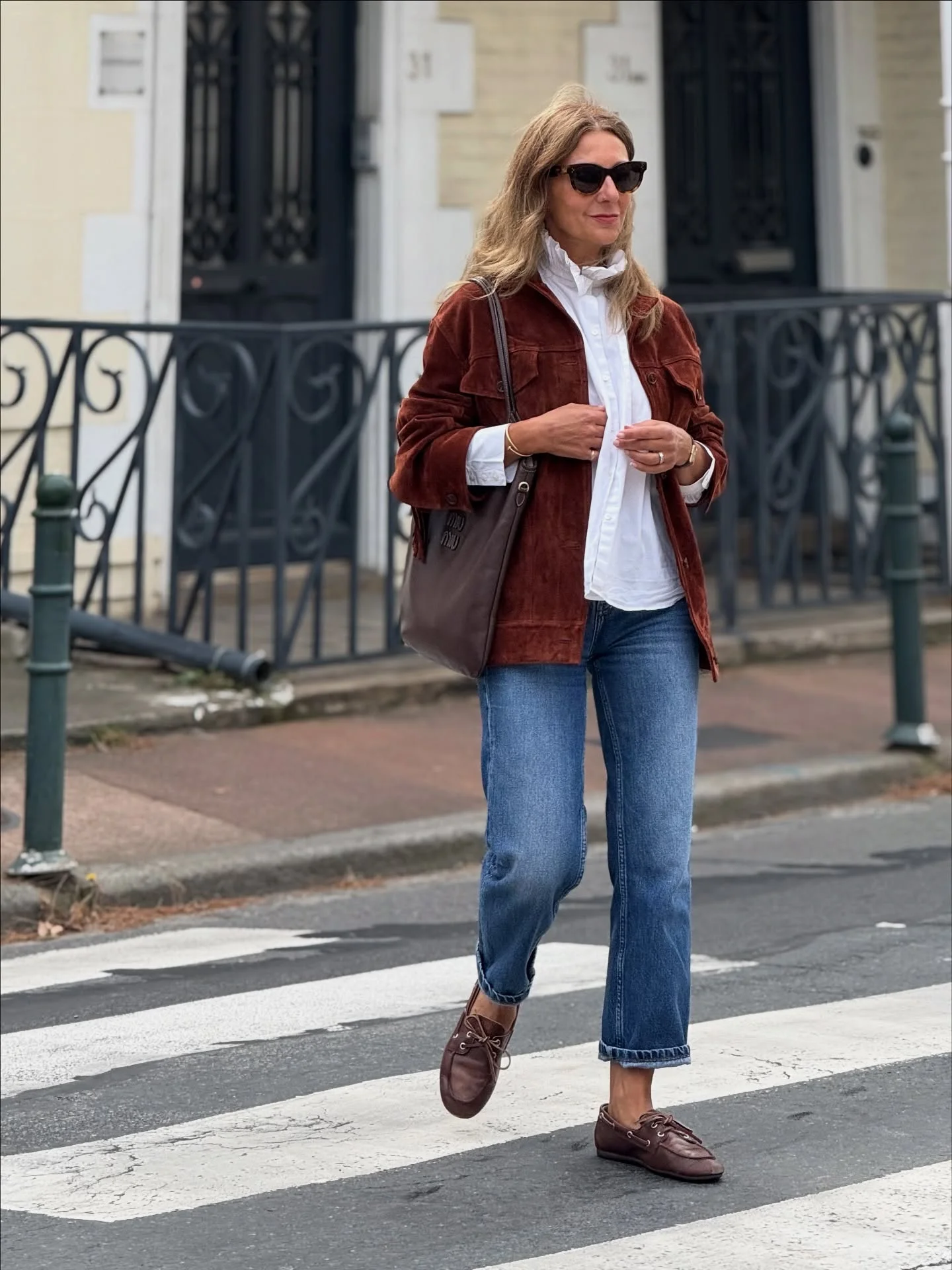 fall outfits with jeans 2026 The Updated Suede Jacket Formula