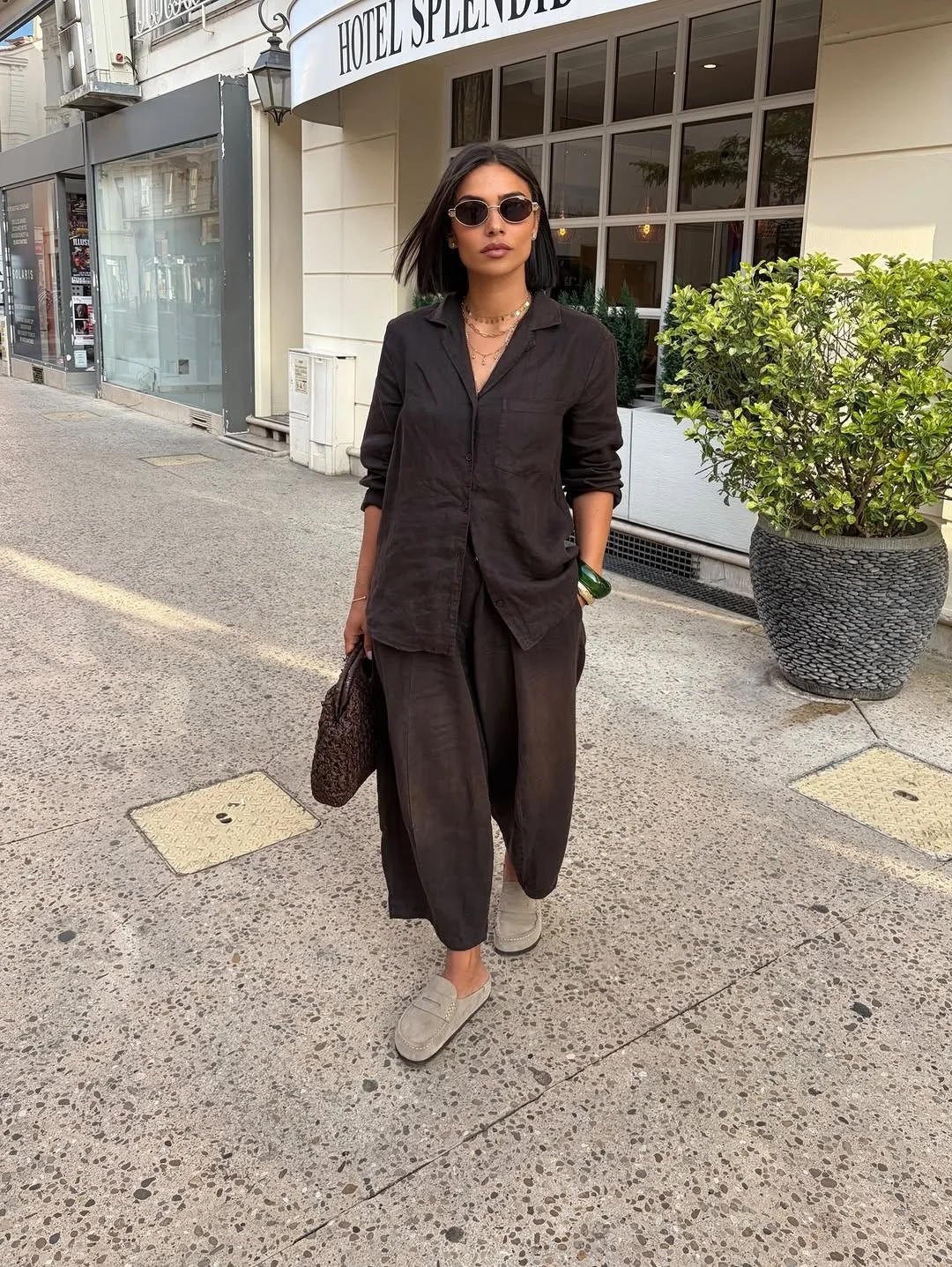 july outfits ideas 2026 Dark Linen Coordinates For Modern City Style
