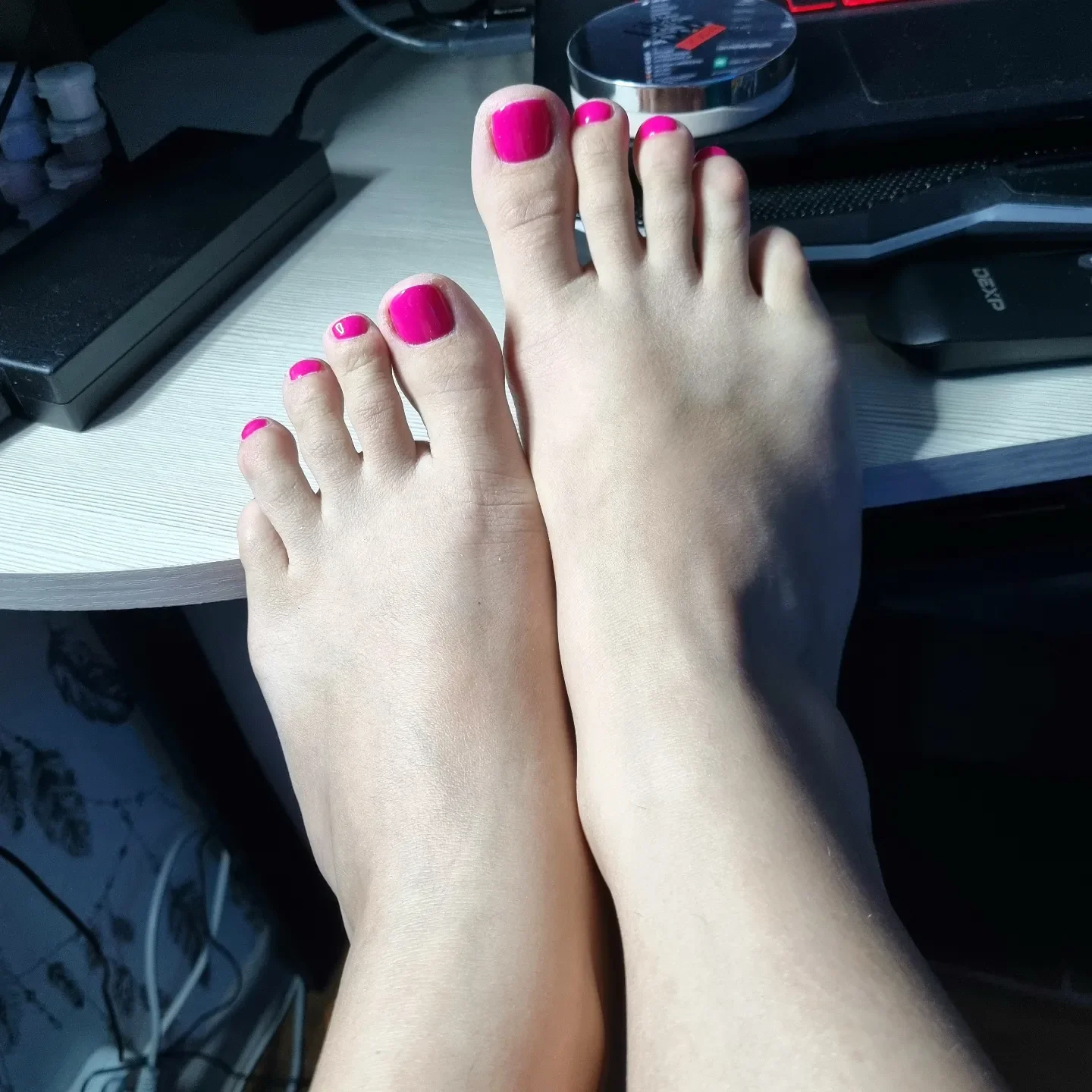 july toe nail colors ideas 2026 Electric Pink Pedicure That Never Misses