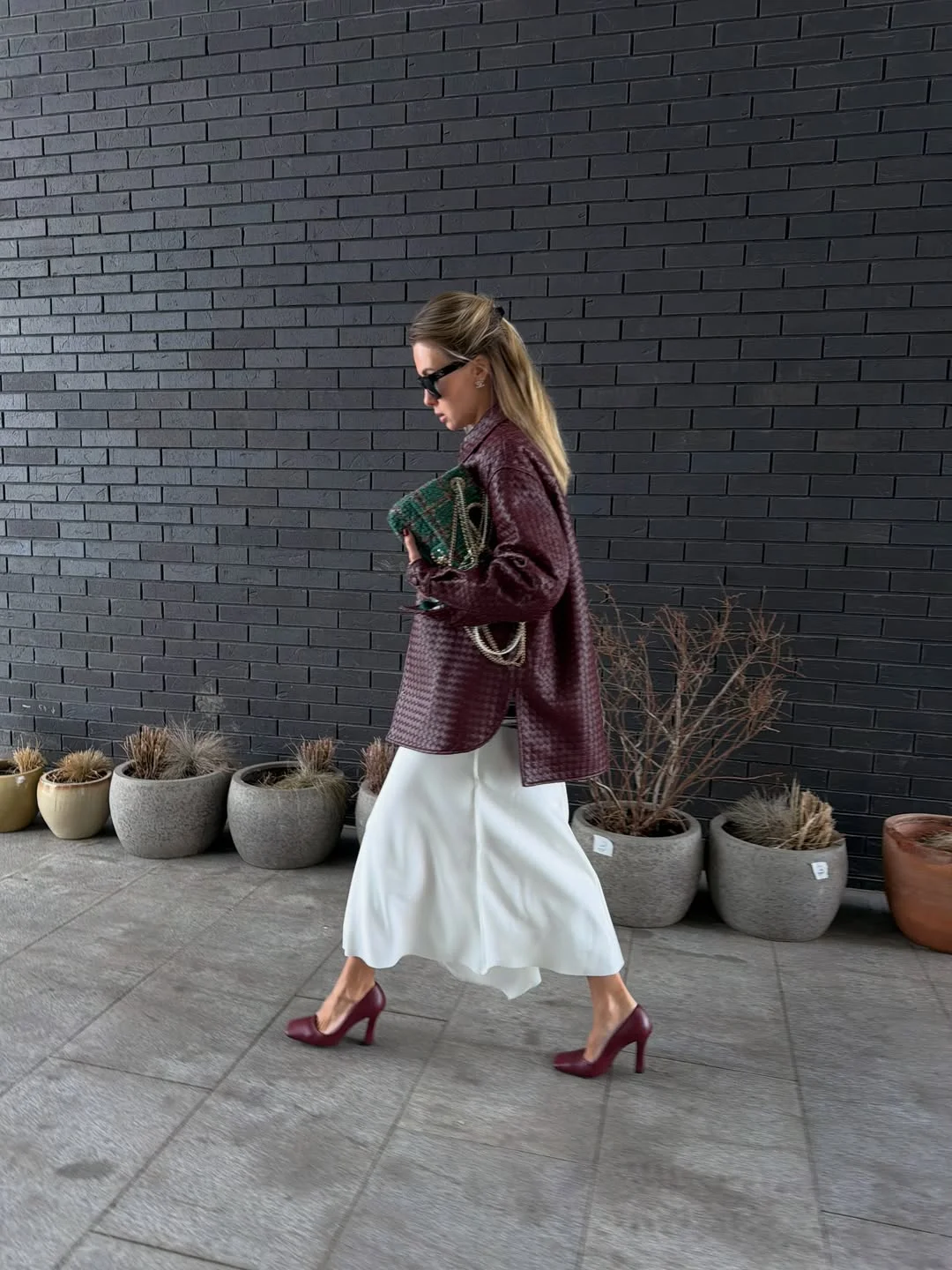 new trends fall fashion 2026 Burgundy Textures Elevate Feminine Autumn Dressing
