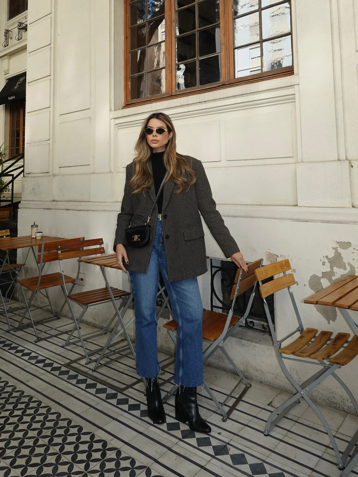 fall outfits with boots 2026 Classic Blazer And Denim With Ankle Boots