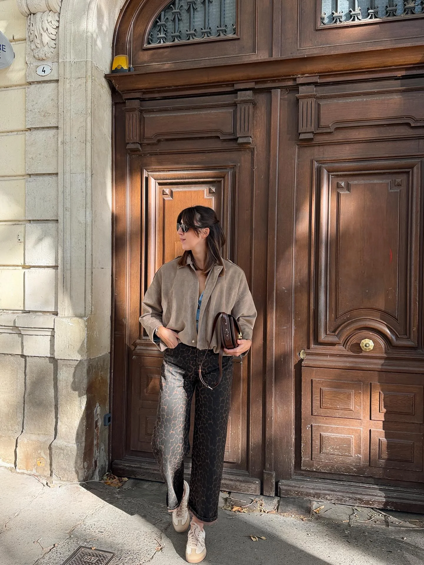 summer to fall outfits 2026 Leopard Denim And Relaxed Utility Layers