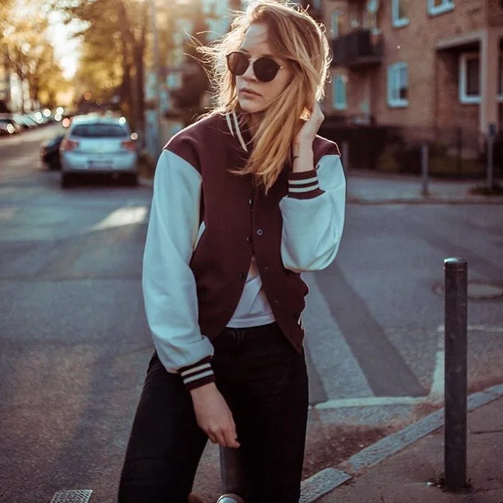 fall outfits for college students casual 2026 Varsity Jacket Cool For Crisp Campus Mornings