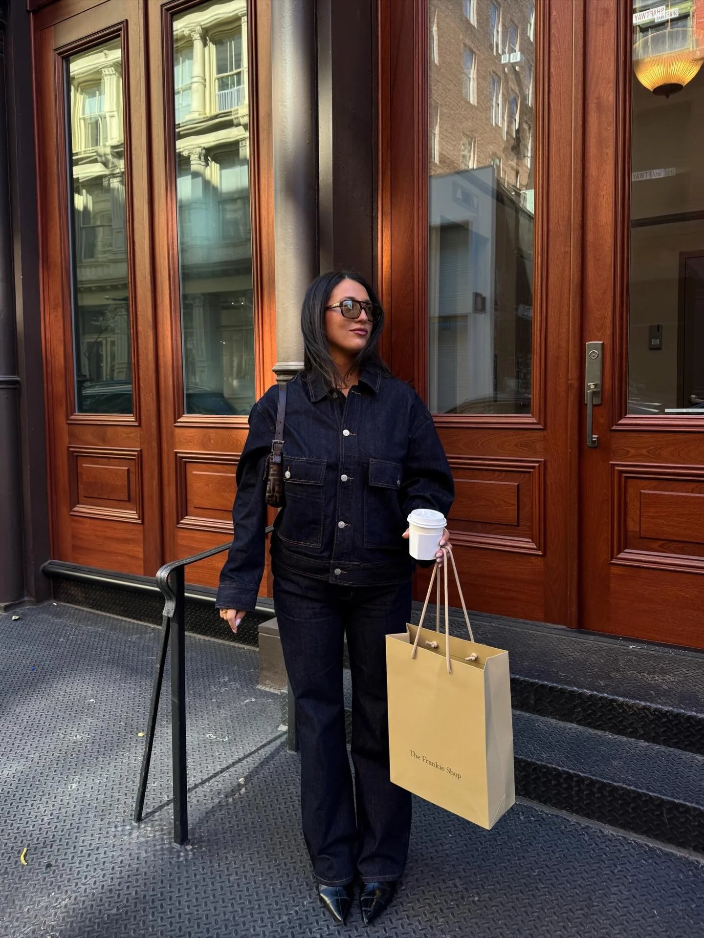 fall streetwear outfits nyc 2026 Dark Denim Uniform For Downtown Days