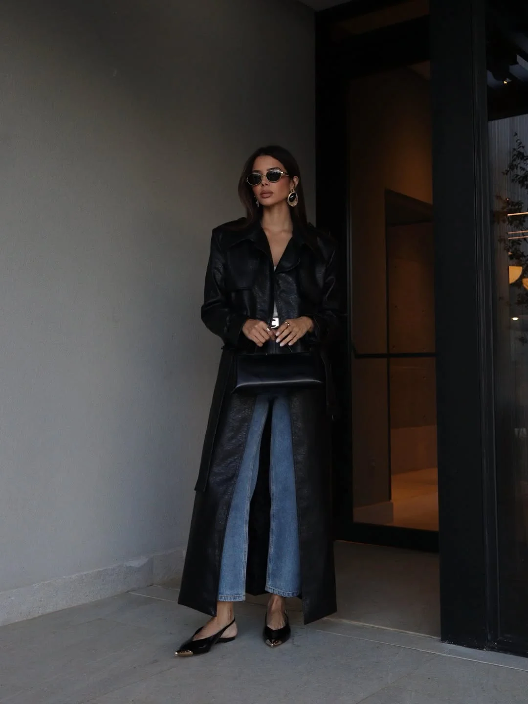 early fall outfits 2026 Dark Leather Layers With Quiet Luxury Appeal