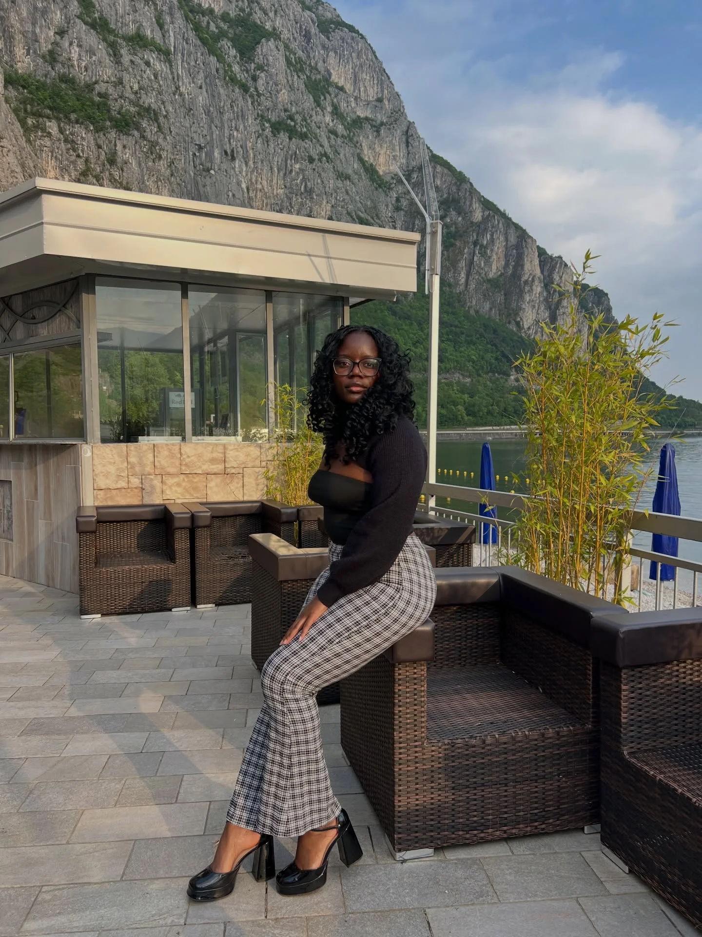 fall 2026 outfits for black women Monochrome Plaid Trousers For Elegant Fall Evenings