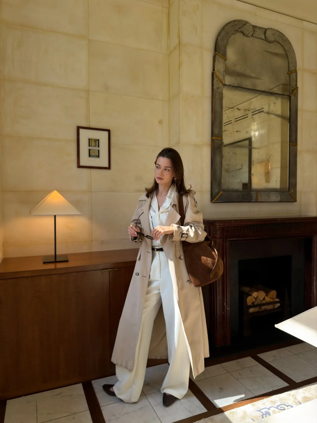 fall business casual outfits for women 2026 Monochromatic Cream Tailoring With Quiet Luxury Appeal