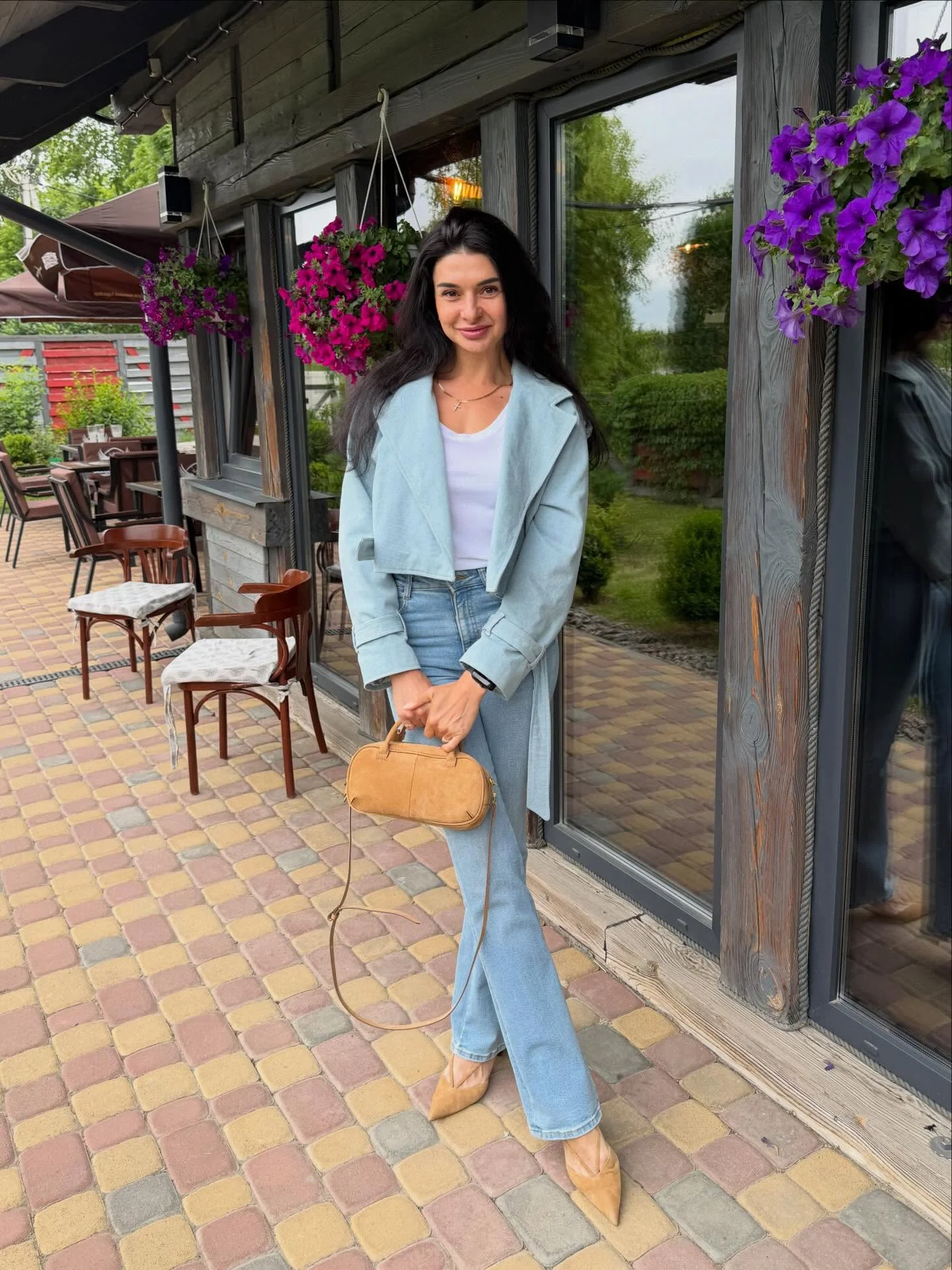fall outfits with jeans 2026 Powder Blue Layers And Elegant Denim Pairings