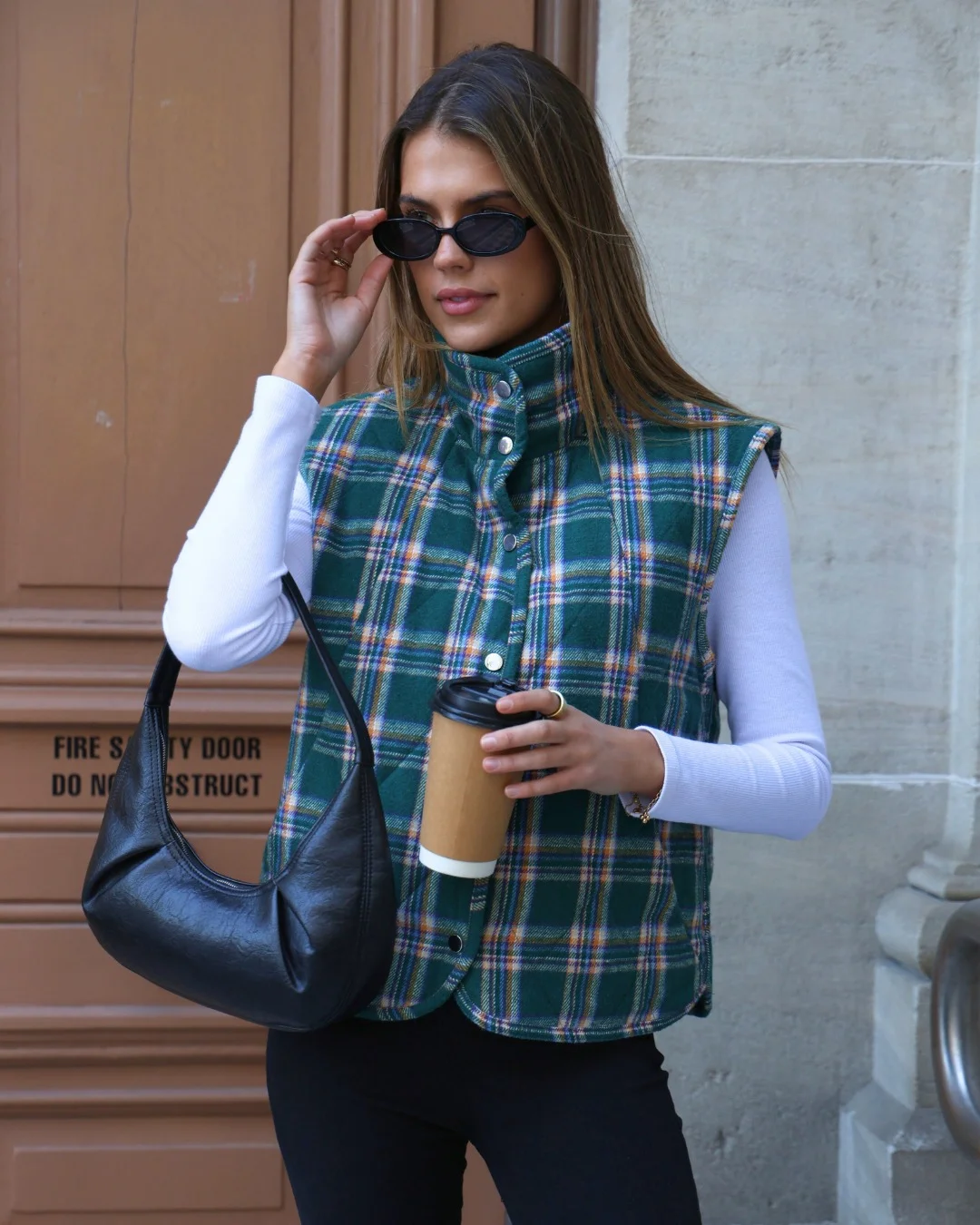 fall outfits with vests 2026 Classic Plaid Vest For Everyday Casual Layers