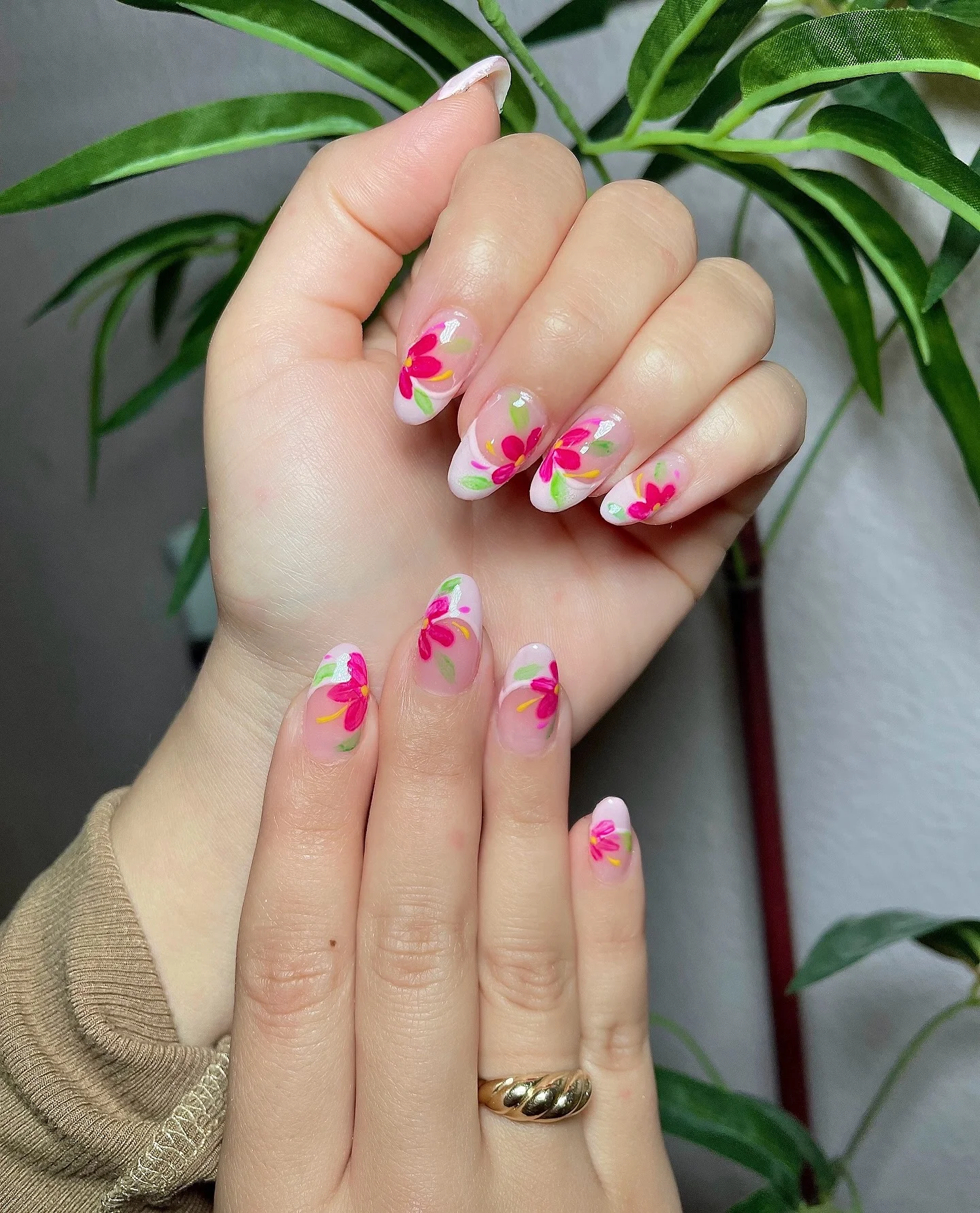 june manicure ideas Watercolor Blossom Garden Nails