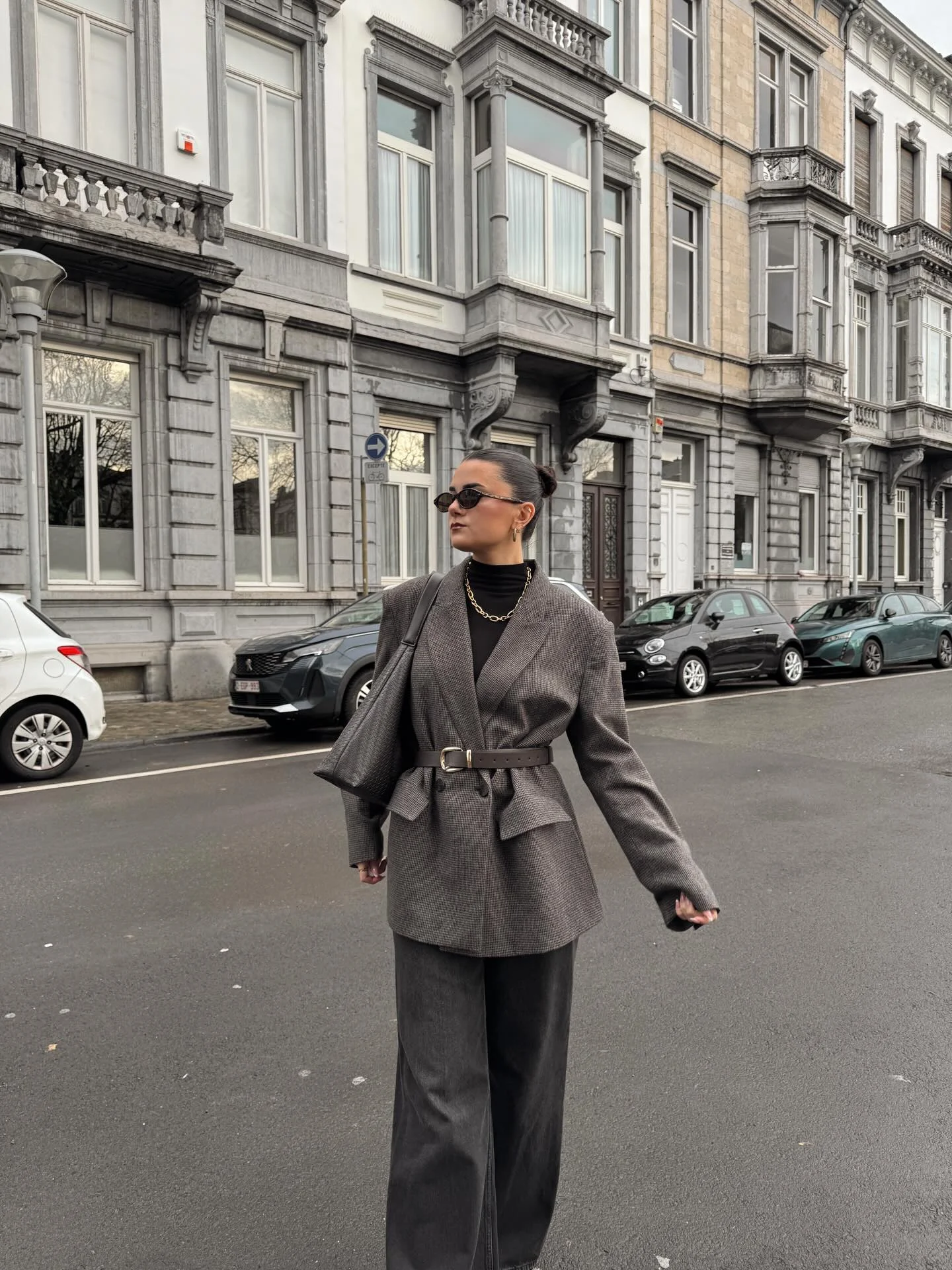 fall office outfits for women 2026 Belted Tailoring Inspired By European Street Style