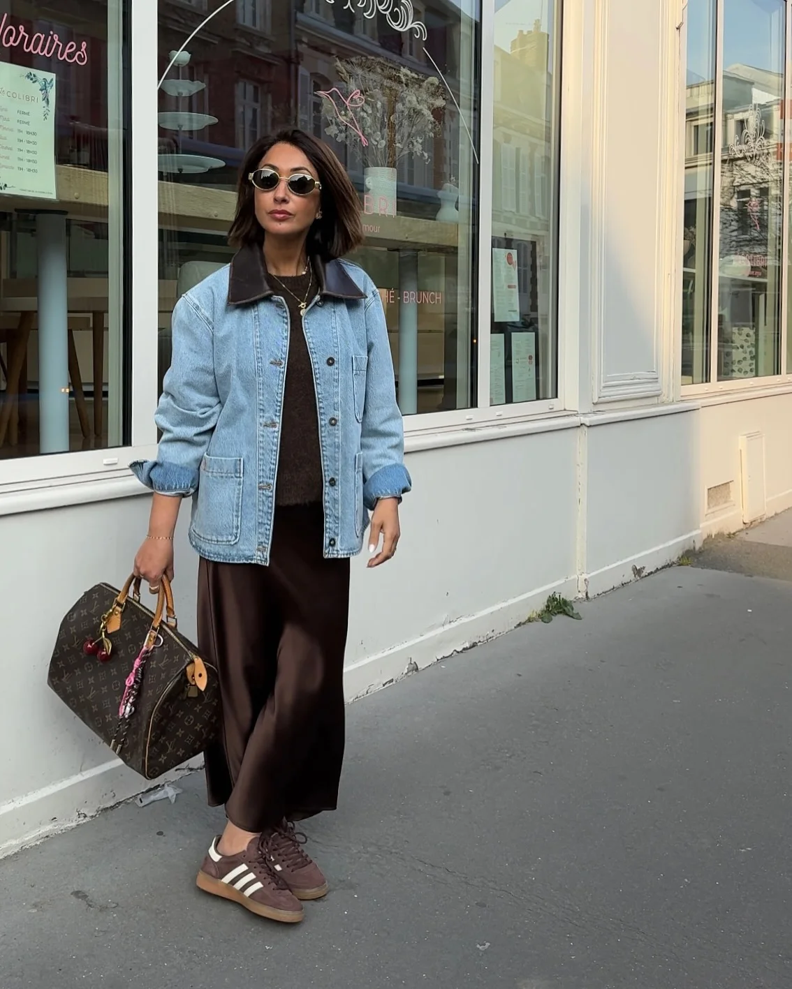 fall outfits with jeans jacket 2026 Chocolate Tones Meet Vintage-Inspired Denim