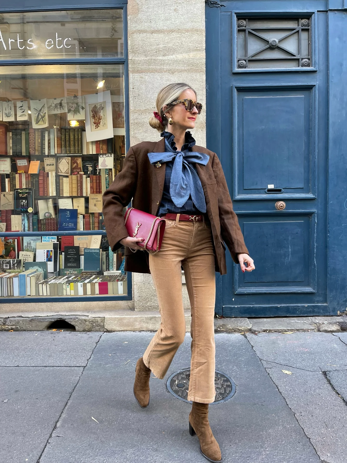 fall pants outfits 2026 Vintage Inspired Brown Layers With Parisian Charm
