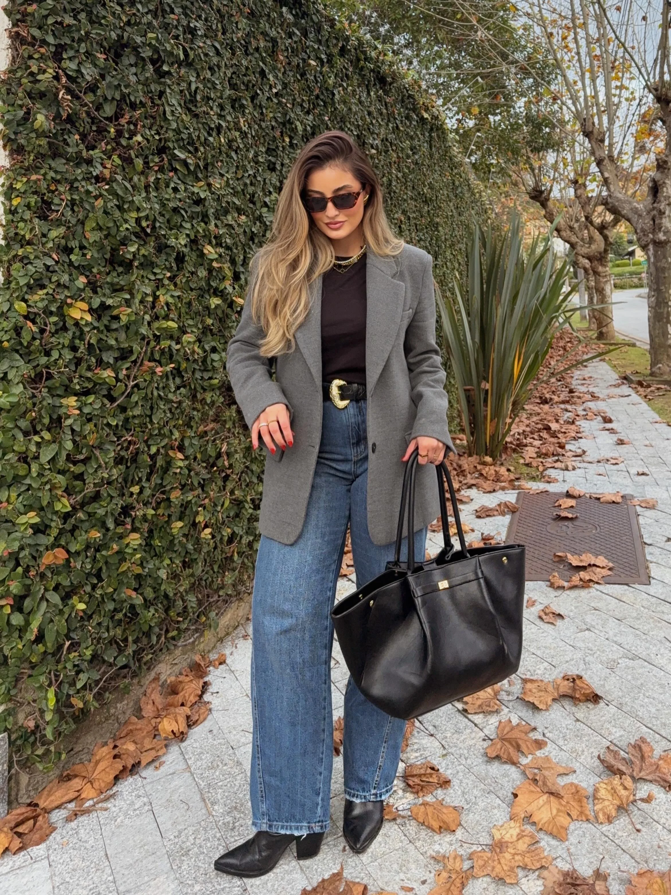 fall work outfits 2026 Gray Blazer And Denim For Everyday Confidence