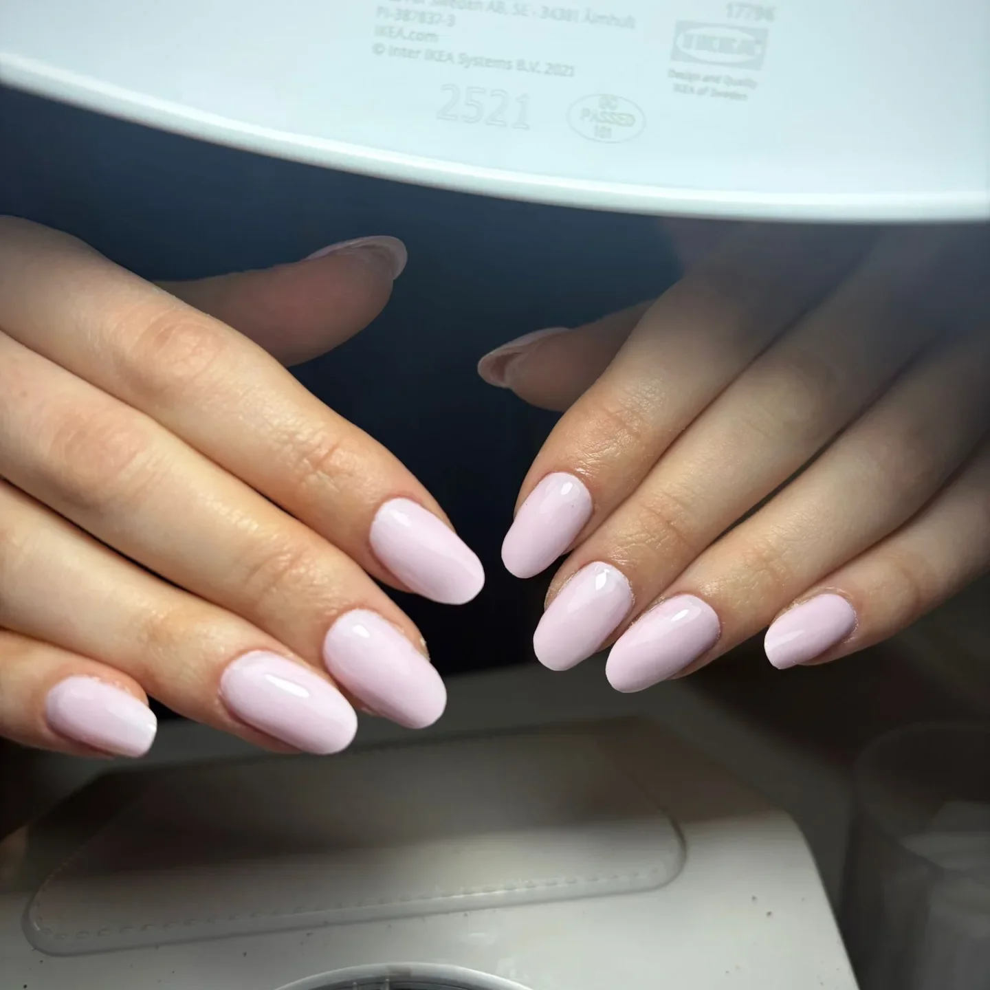 july nail colors ideas 2026 Milky Lavender Almond Nails With Soft Summer Energy