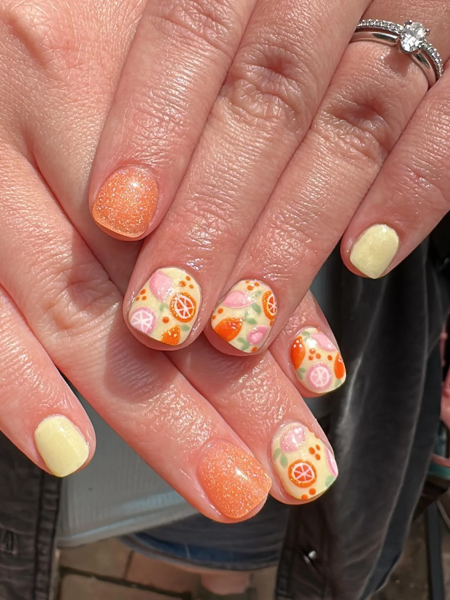 june manicure ideas Citrus Sorbet Fruit Mix