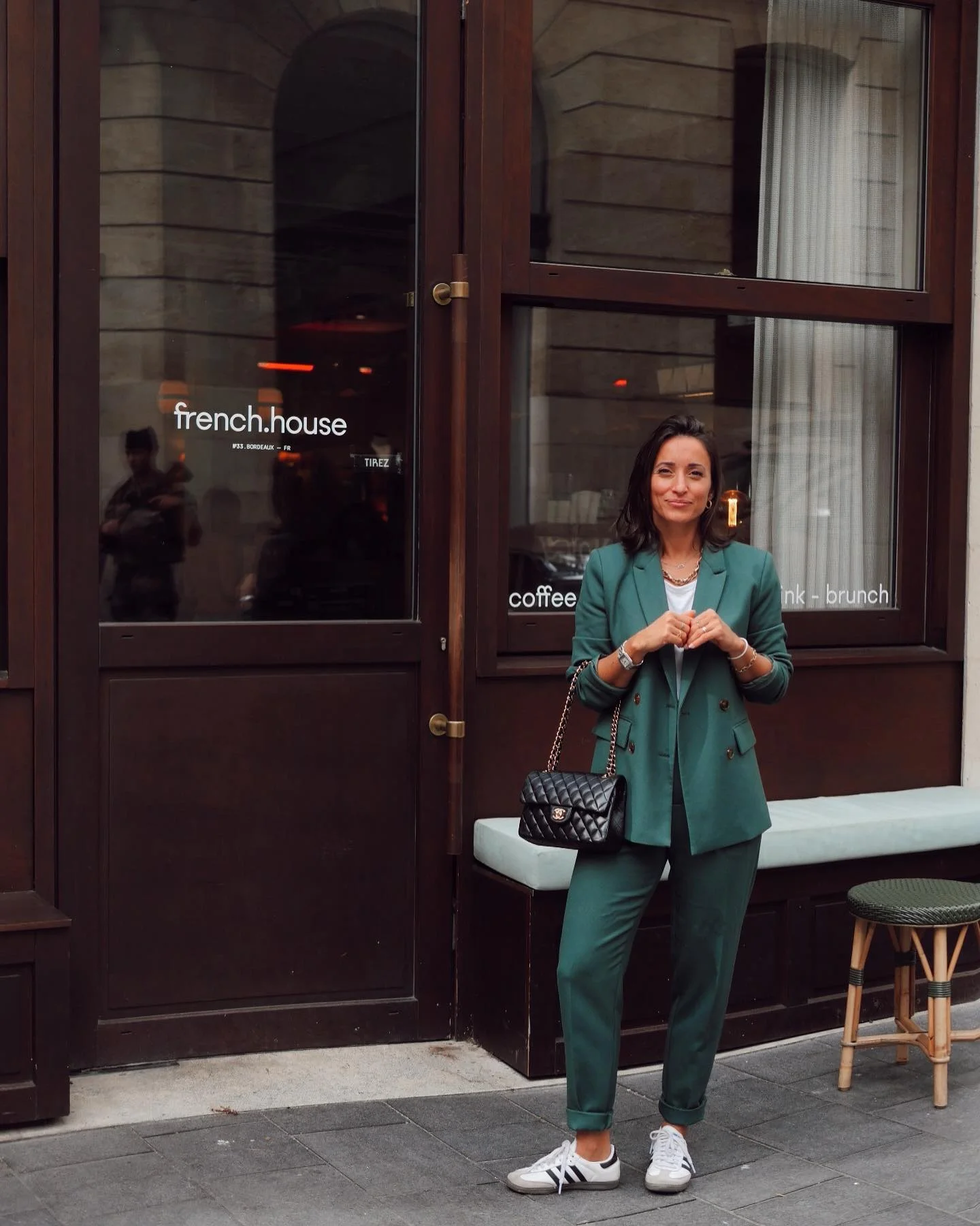 fall business casual outfits for women 2026 The Modern Power Suit With Everyday Sneakers