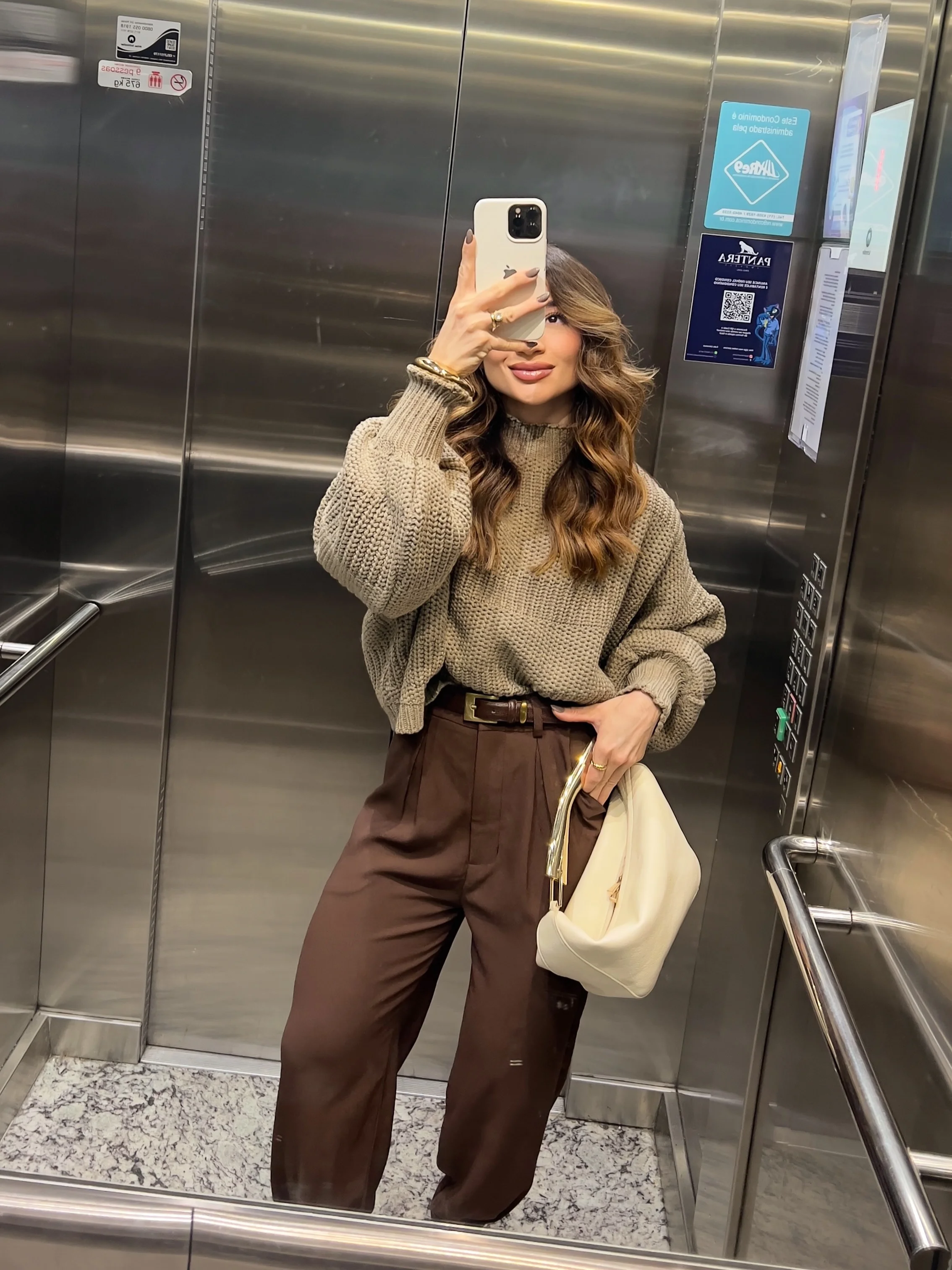 fall pants outfits 2026 Rich Brown Trousers And Cozy Knitwear For Everyday Elegance