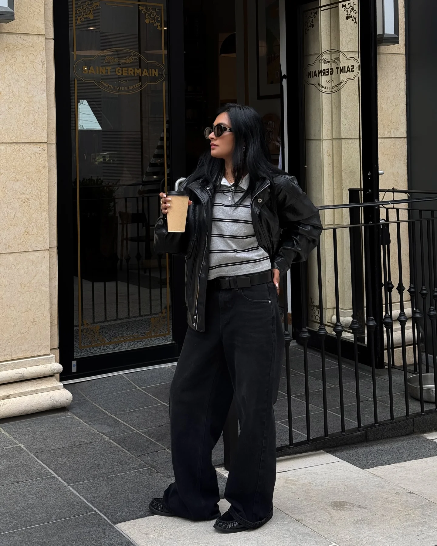 fall streetwear outfits nyc 2026 Monochrome Cool With A Coffee Run Attitude