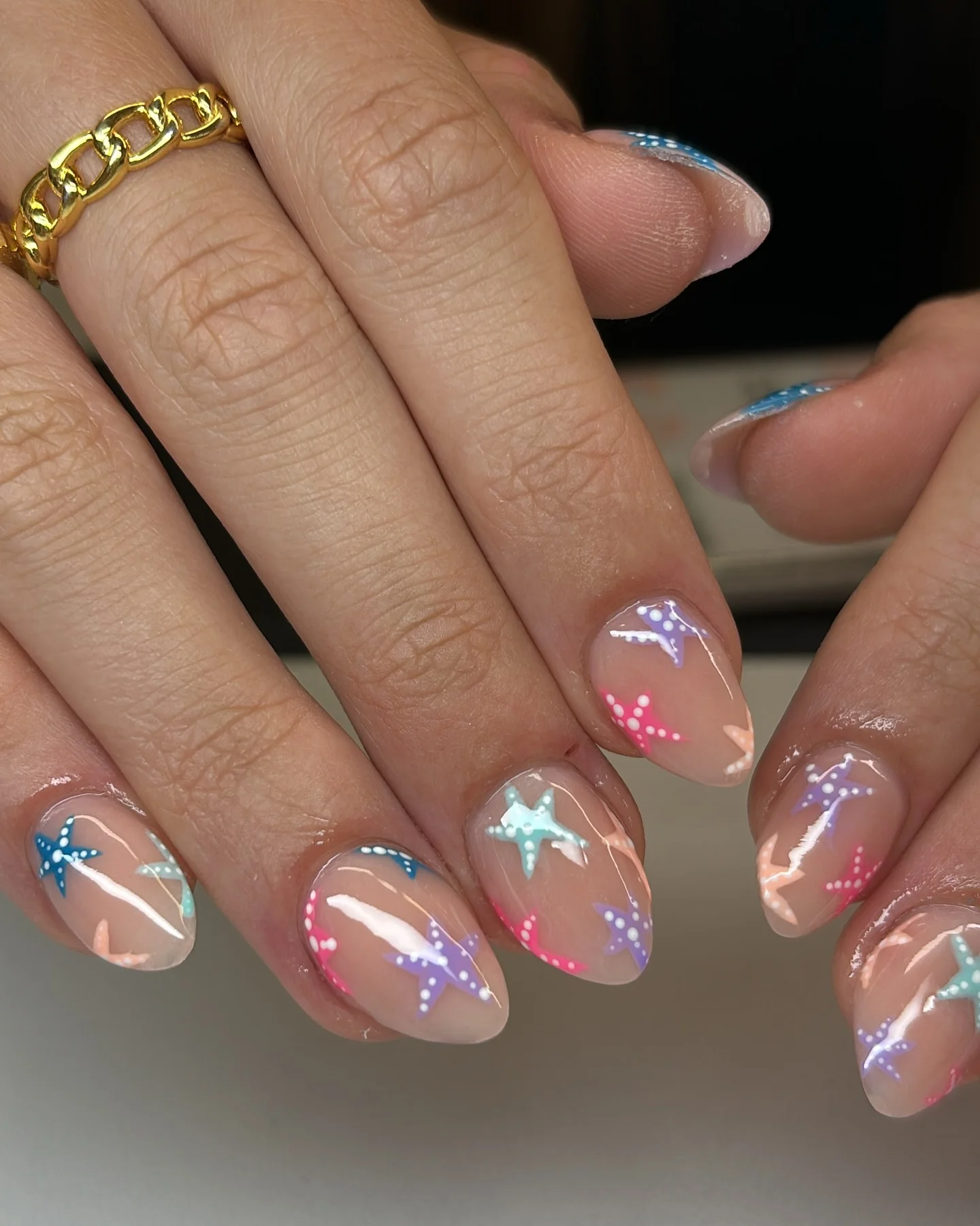 starfish summer nails 2026 Pastel Starfish Paradise In Candy Ocean Shades