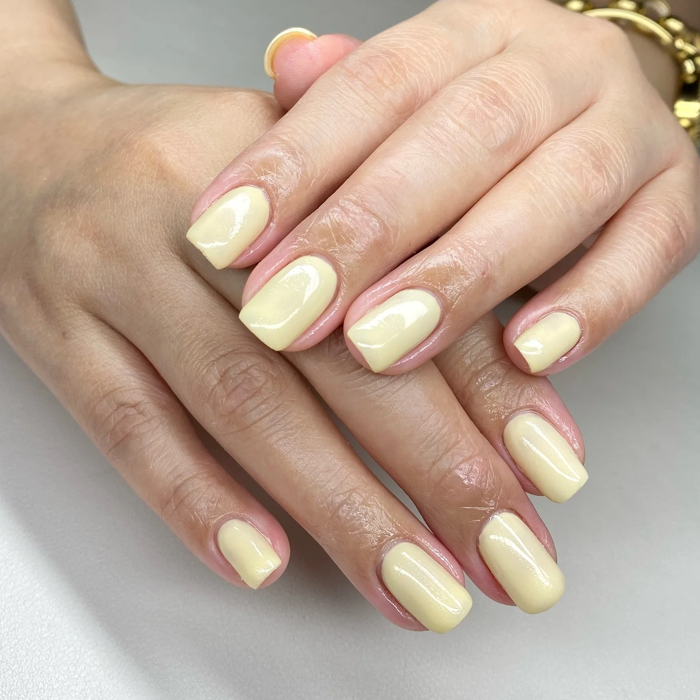 plain summer nails 2026 Butter Yellow Short Nails For Sunny Summer Days