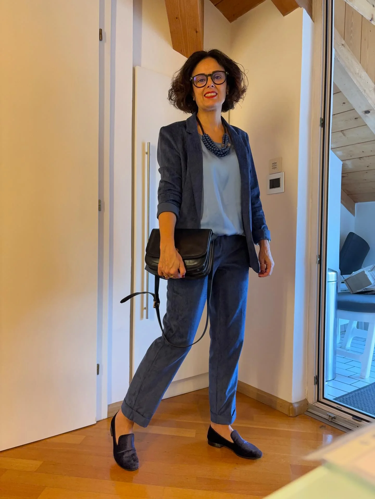 fall office outfits for women 2026 Soft Blue Tailoring That Brightens The Fall Season