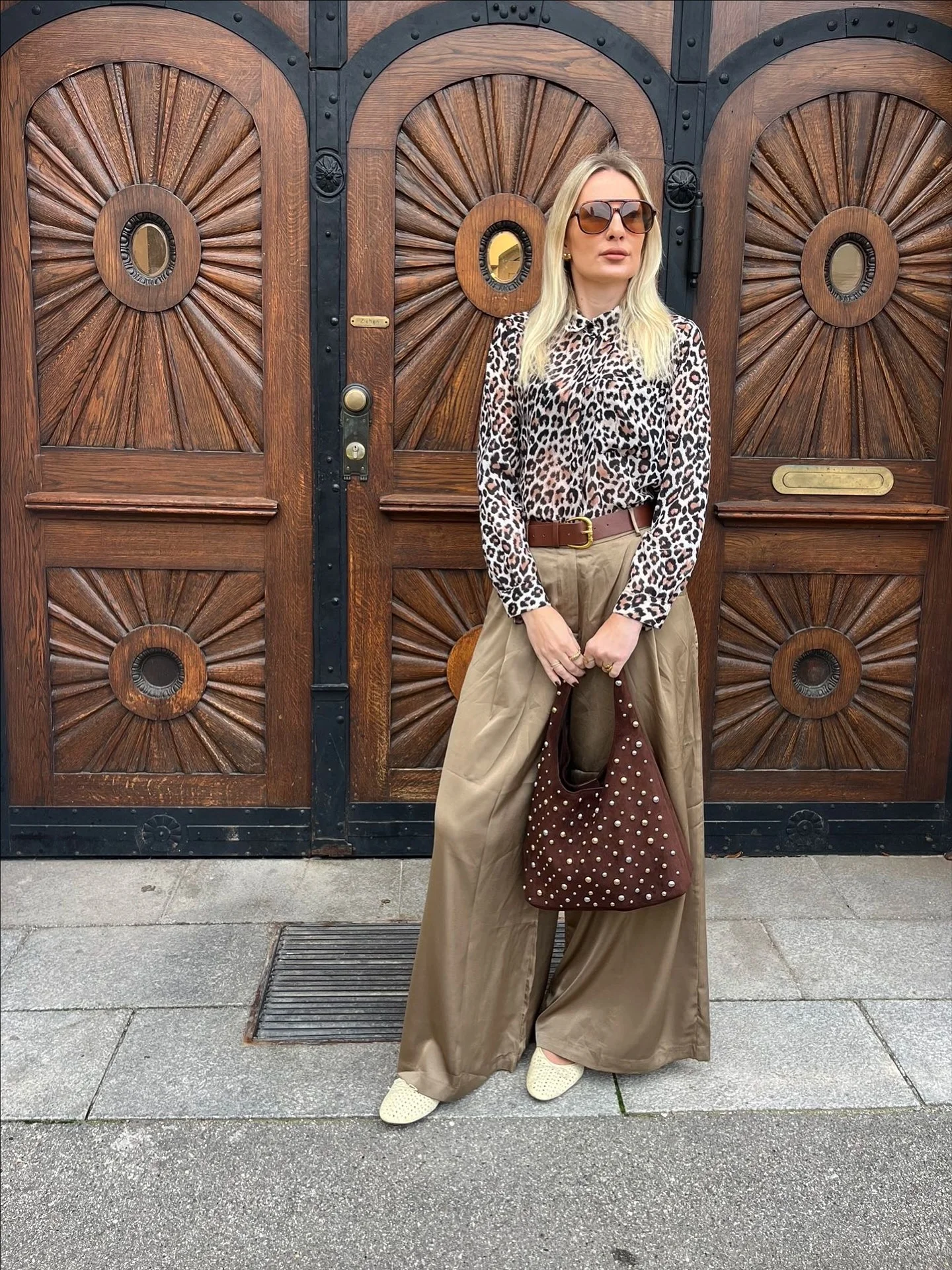 summer to fall outfits 2026 Animal Print And Flowing Trousers For Statement Style
