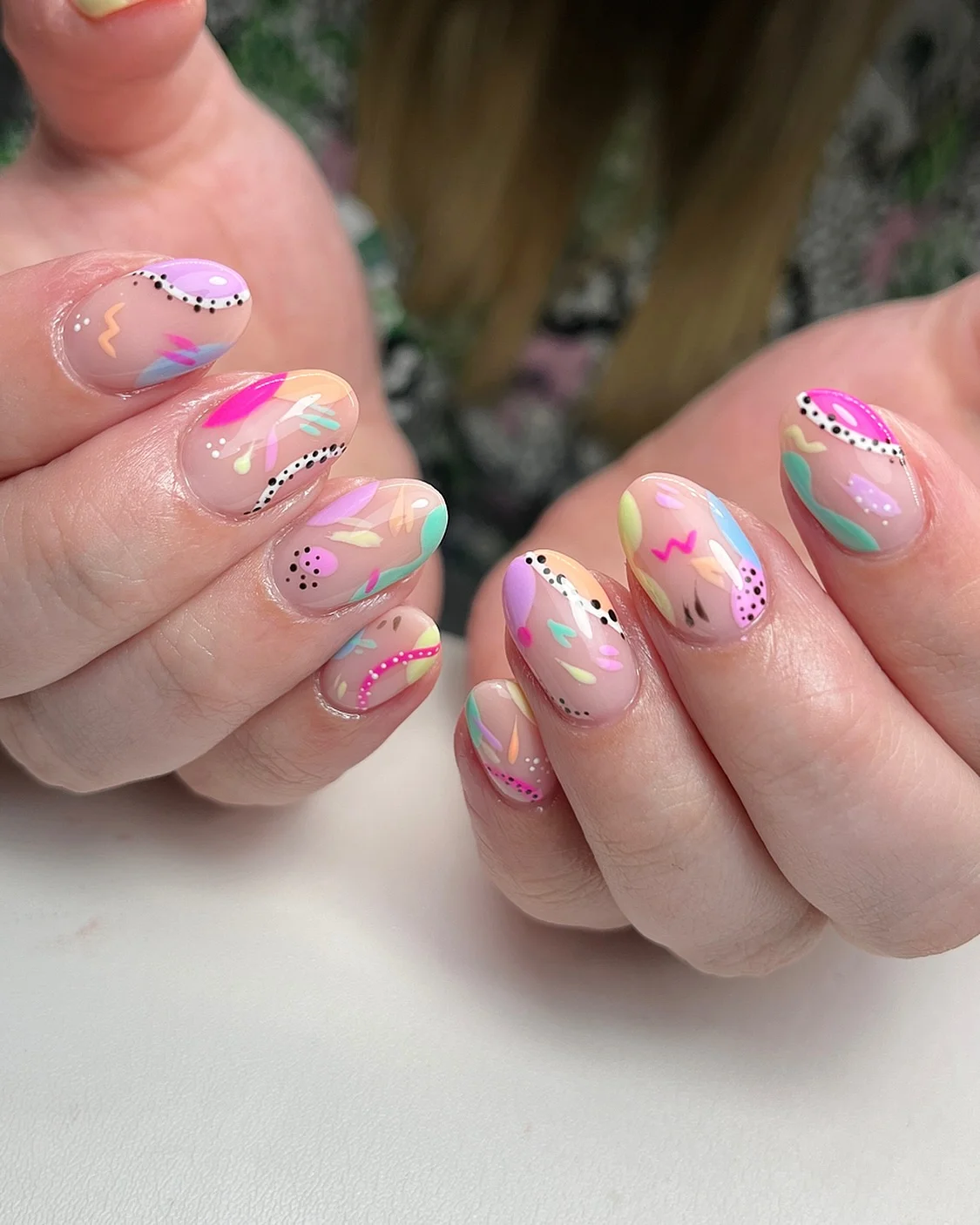 june manicure ideas 2026 Abstract Pastel Art With Playful Energy