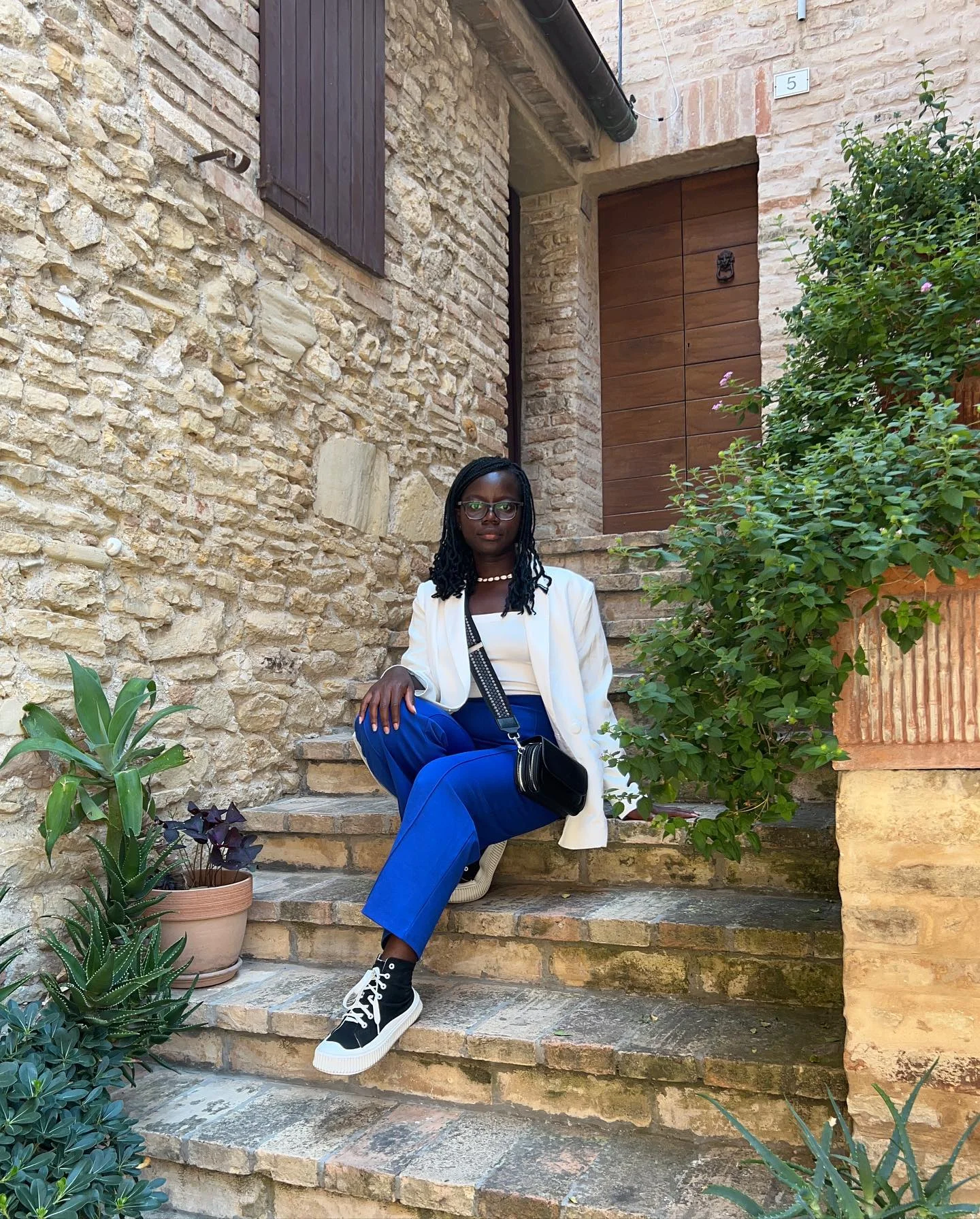 fall 2026 outfits for black women Bold Blue Trousers With Modern Semi Formal Appeal