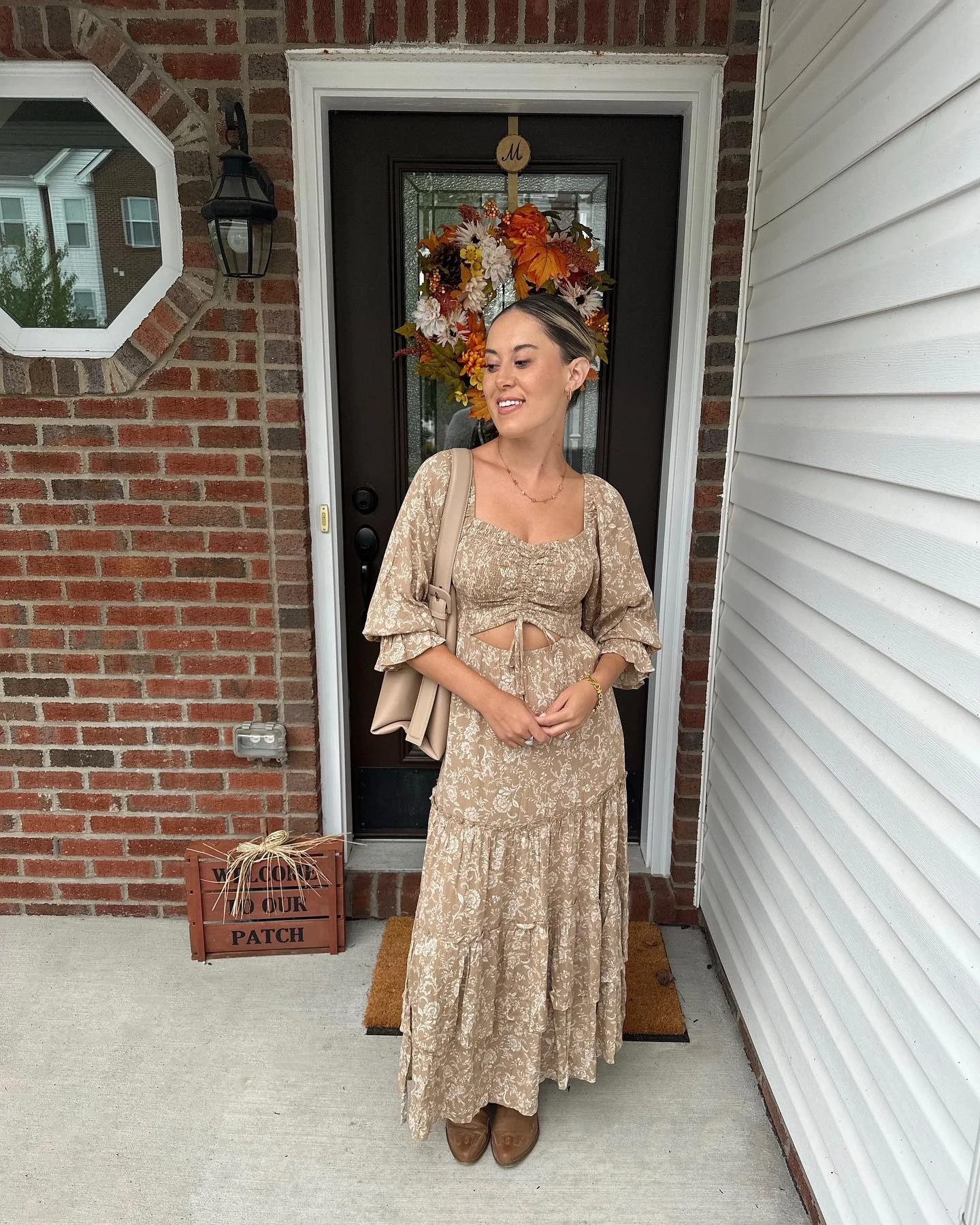 fall outfits with dresses 2026 Soft Neutral Boho Style For Early Fall Days