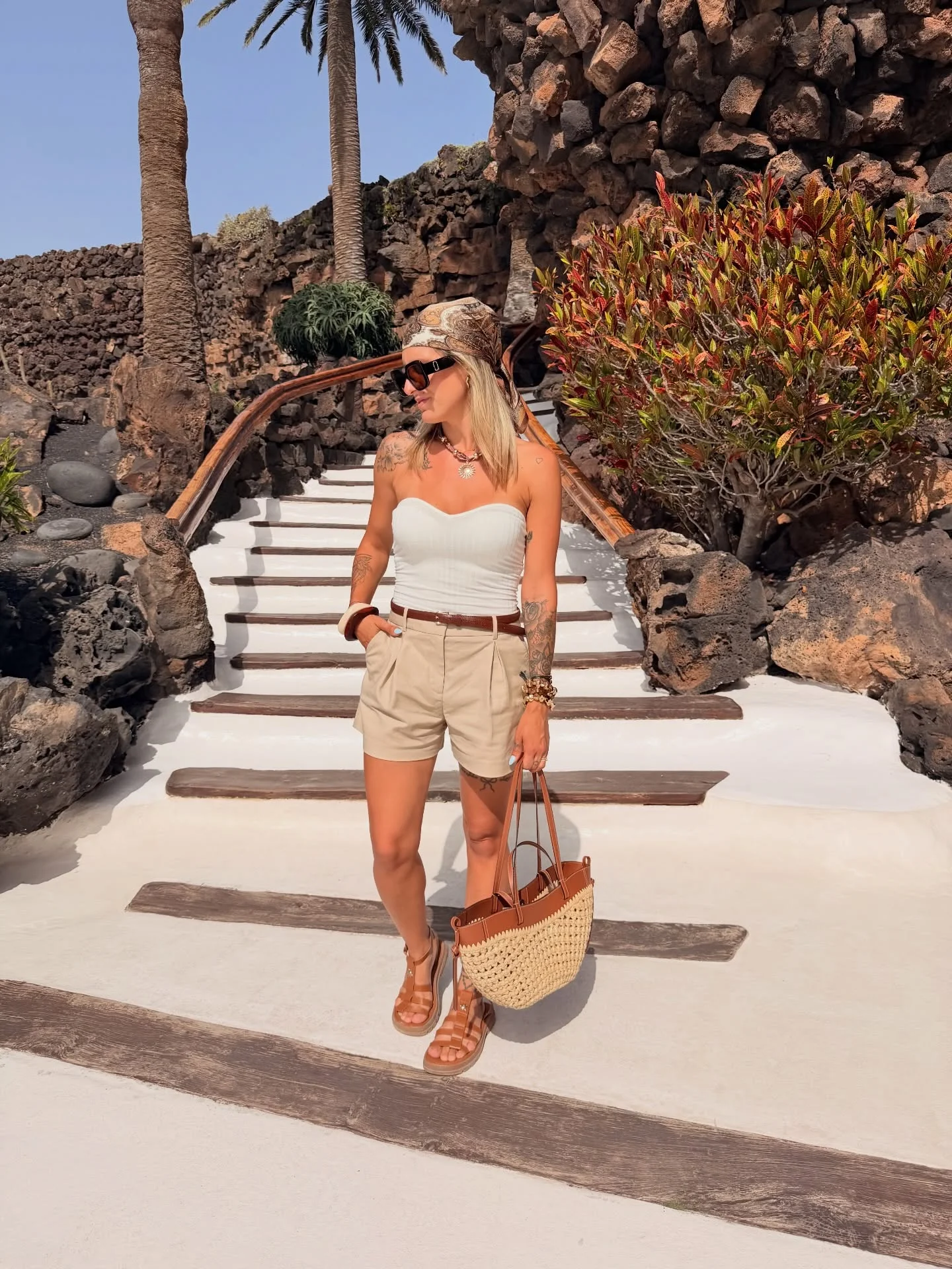 july outfits ideas 2026 Tailored Shorts With Relaxed Resort Style