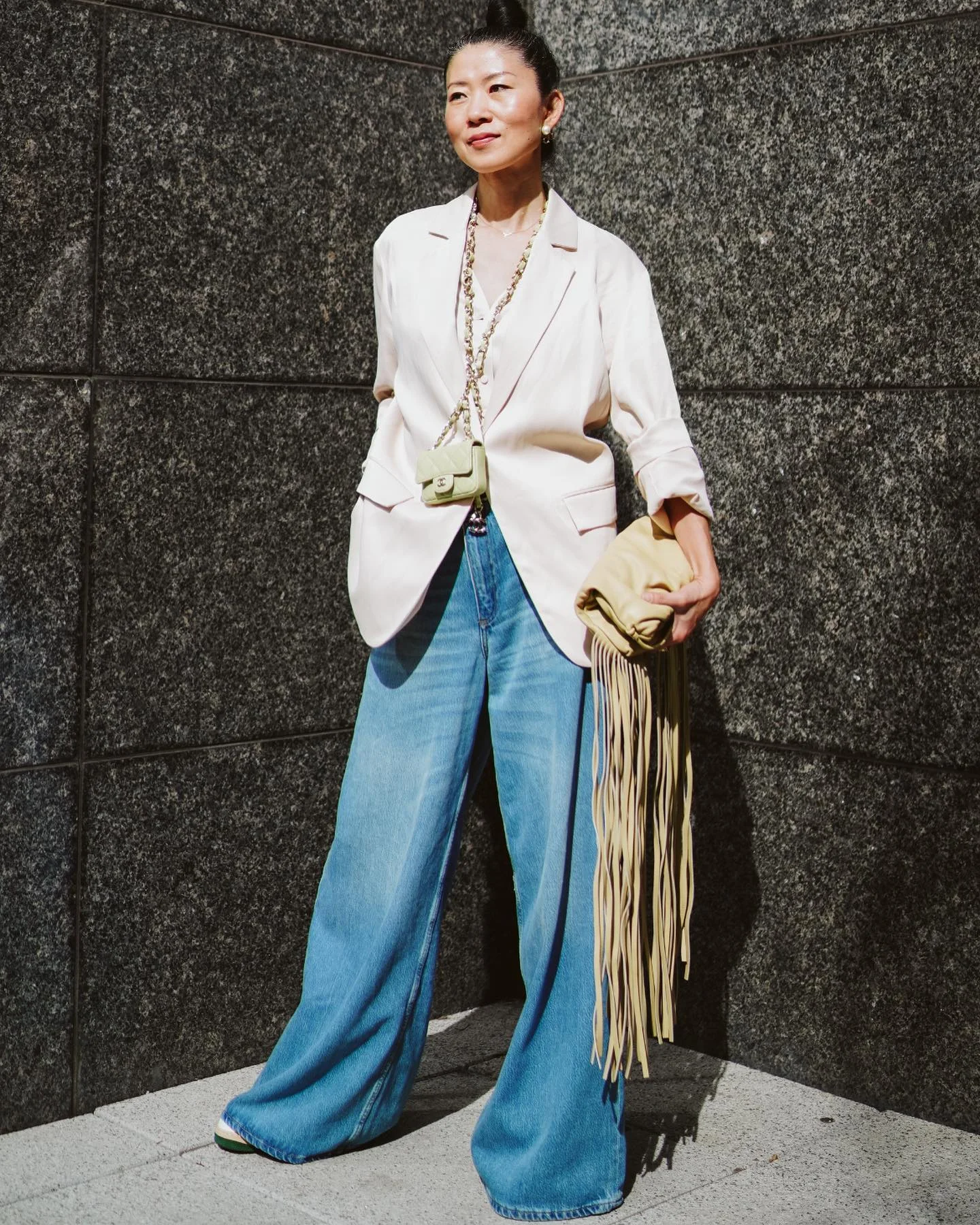 what to wear in fall 2026 over 50 Soft Tailoring And Wide-Leg Jeans With City Chic Appeal