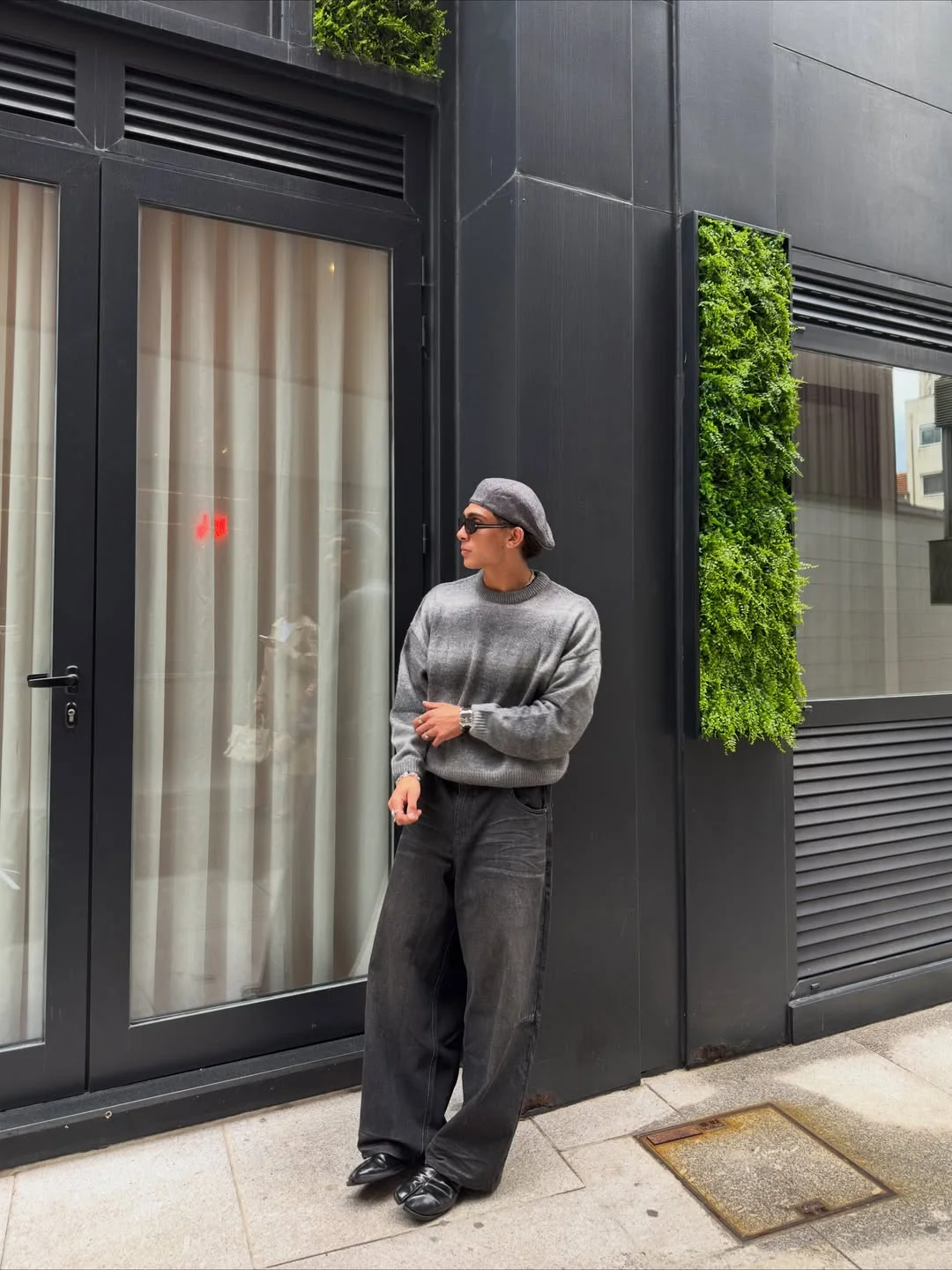 fall outfits ideas for men 2026 Monochrome Knitwear And Wide-Leg Denim For Modern City Style
