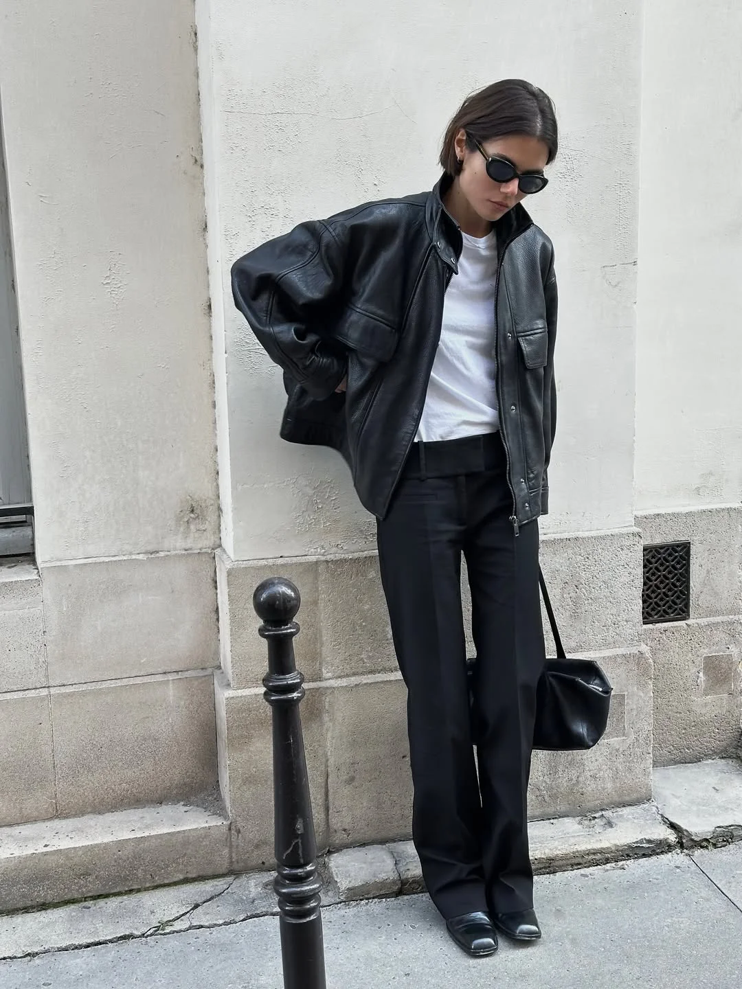 fall pants outfits 2026 Minimalist Black And White With Relaxed Tailoring
